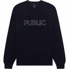 Public Logo Crewneck Black Sweatshirts