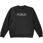 Public Logo Crewneck Black Sweatshirts