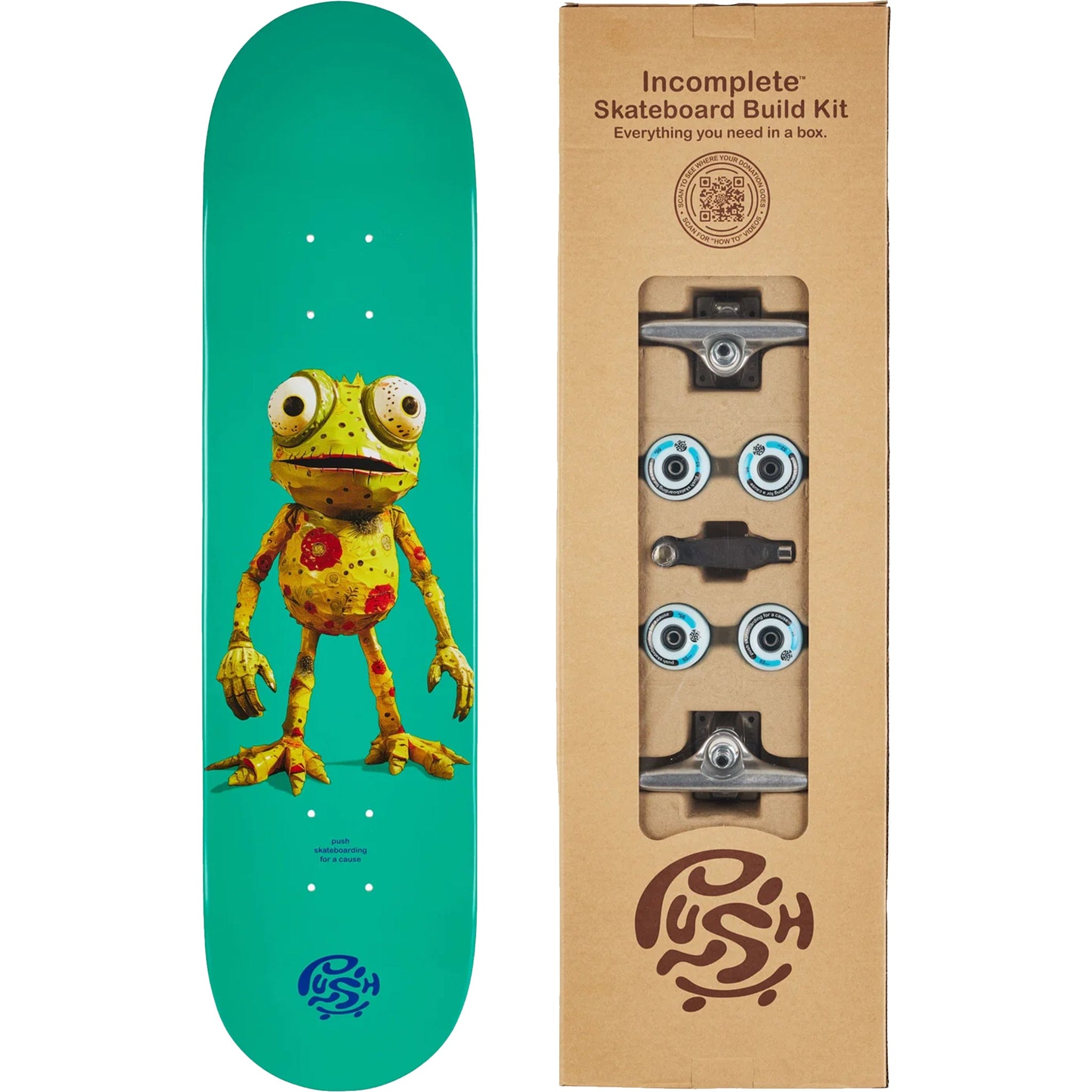 Push Frogster FP Incomplete 7.75" Skateboard Complete