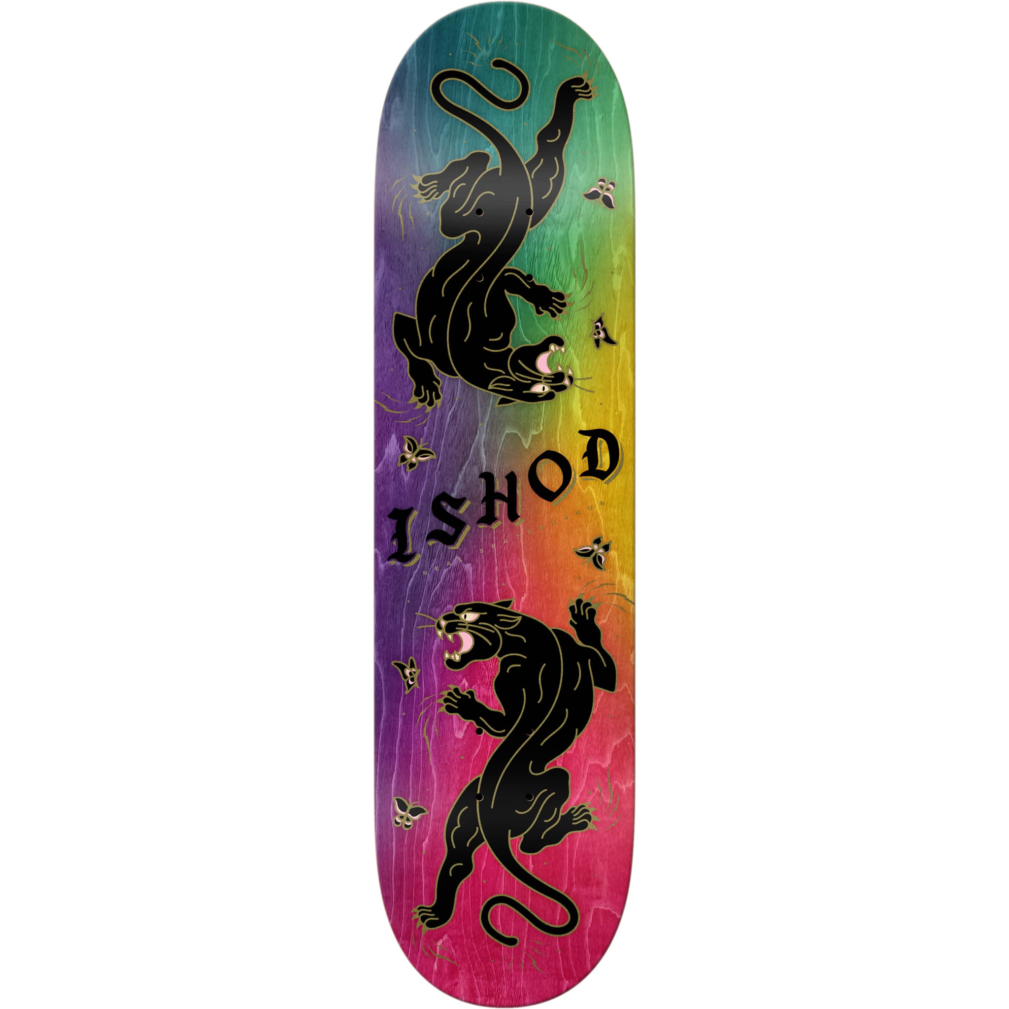 Real Ishod Cat Scratch DBX Slick Twin Tail Skateboard Deck 8.25