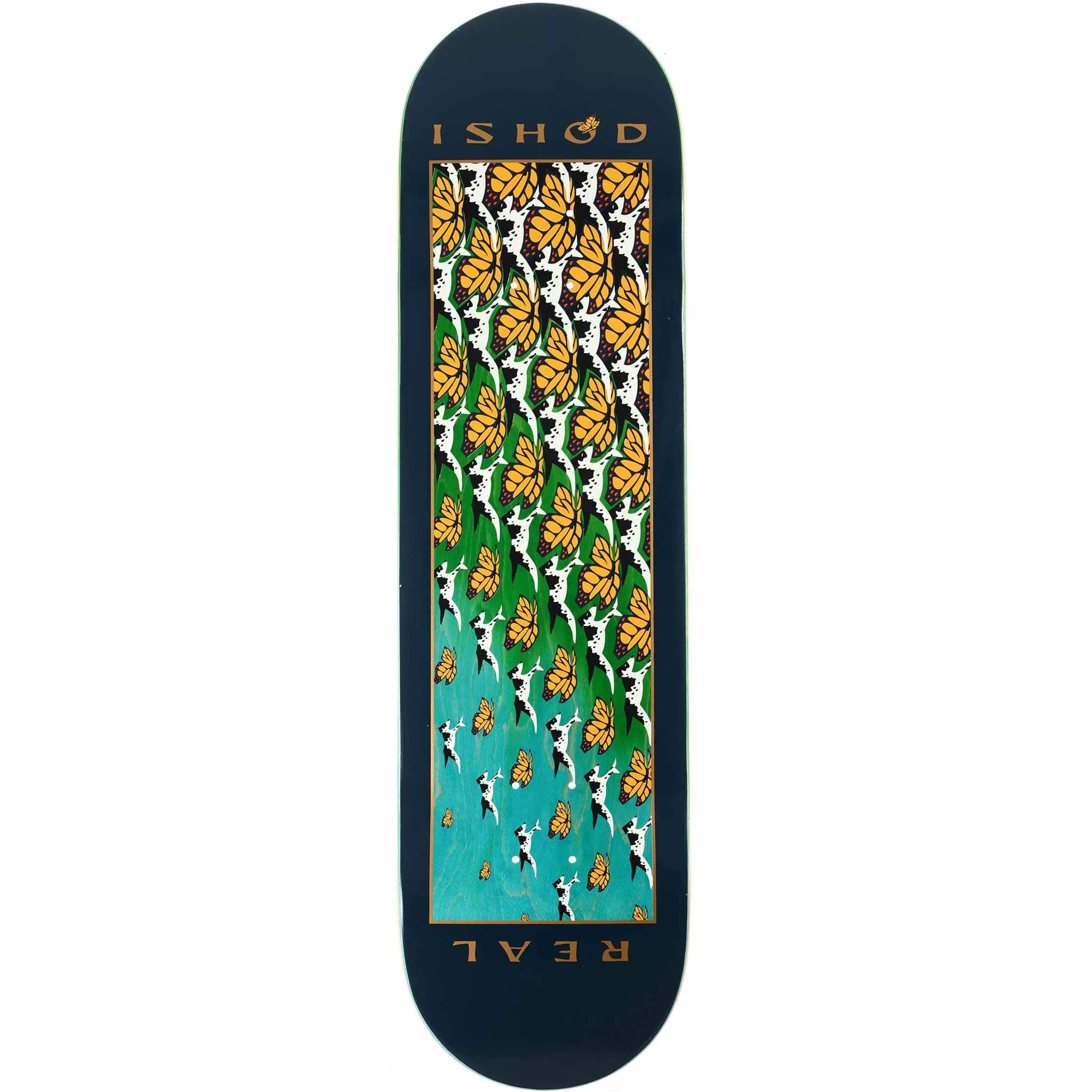 Real Ishod Metamorphosis Twin Tail 8.5" Skateboard Deck Blue Skateboard