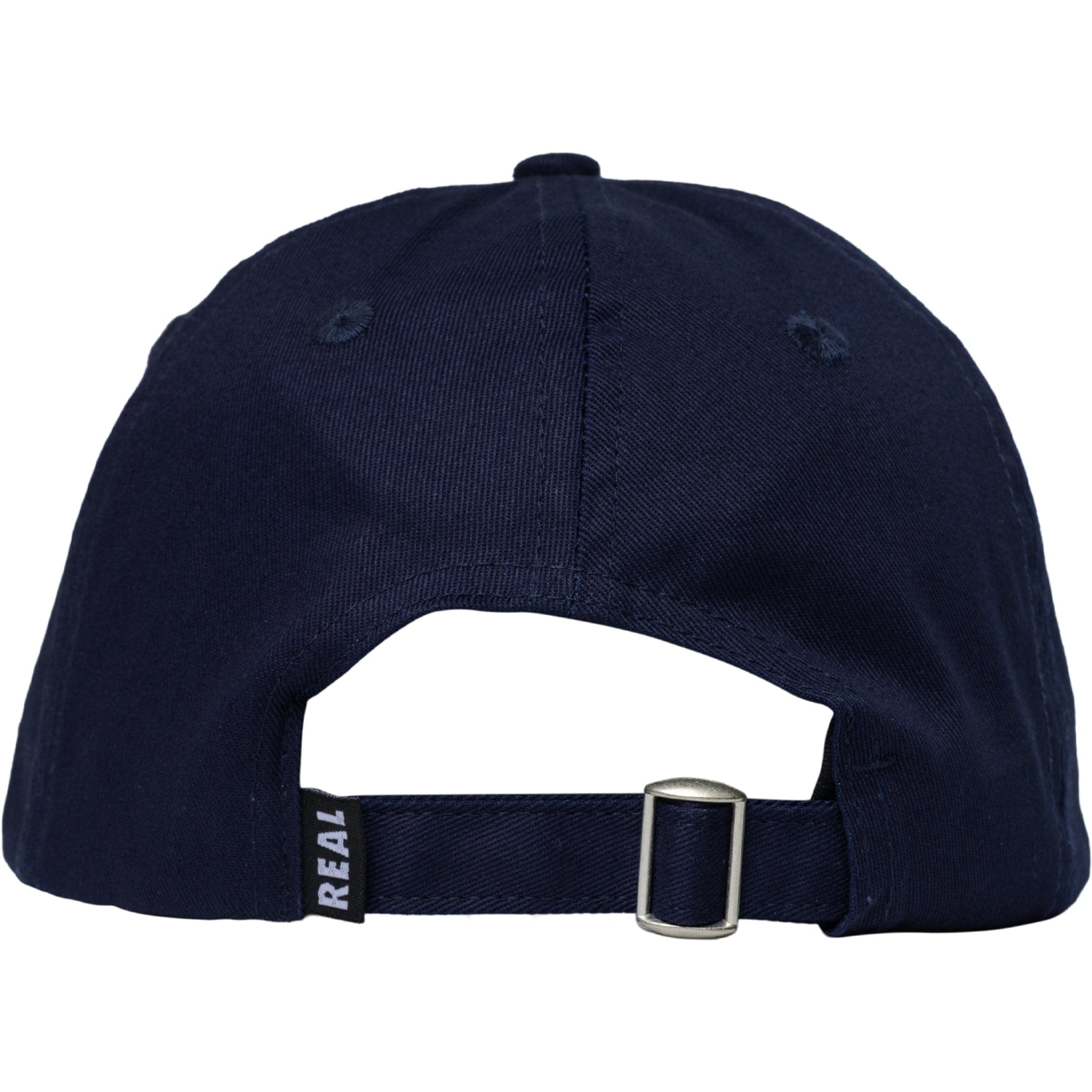 Real Oval Embroidered Strapback Hat Navy Hats