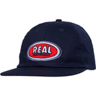 Real Oval Embroidered Strapback Hat Navy Hats