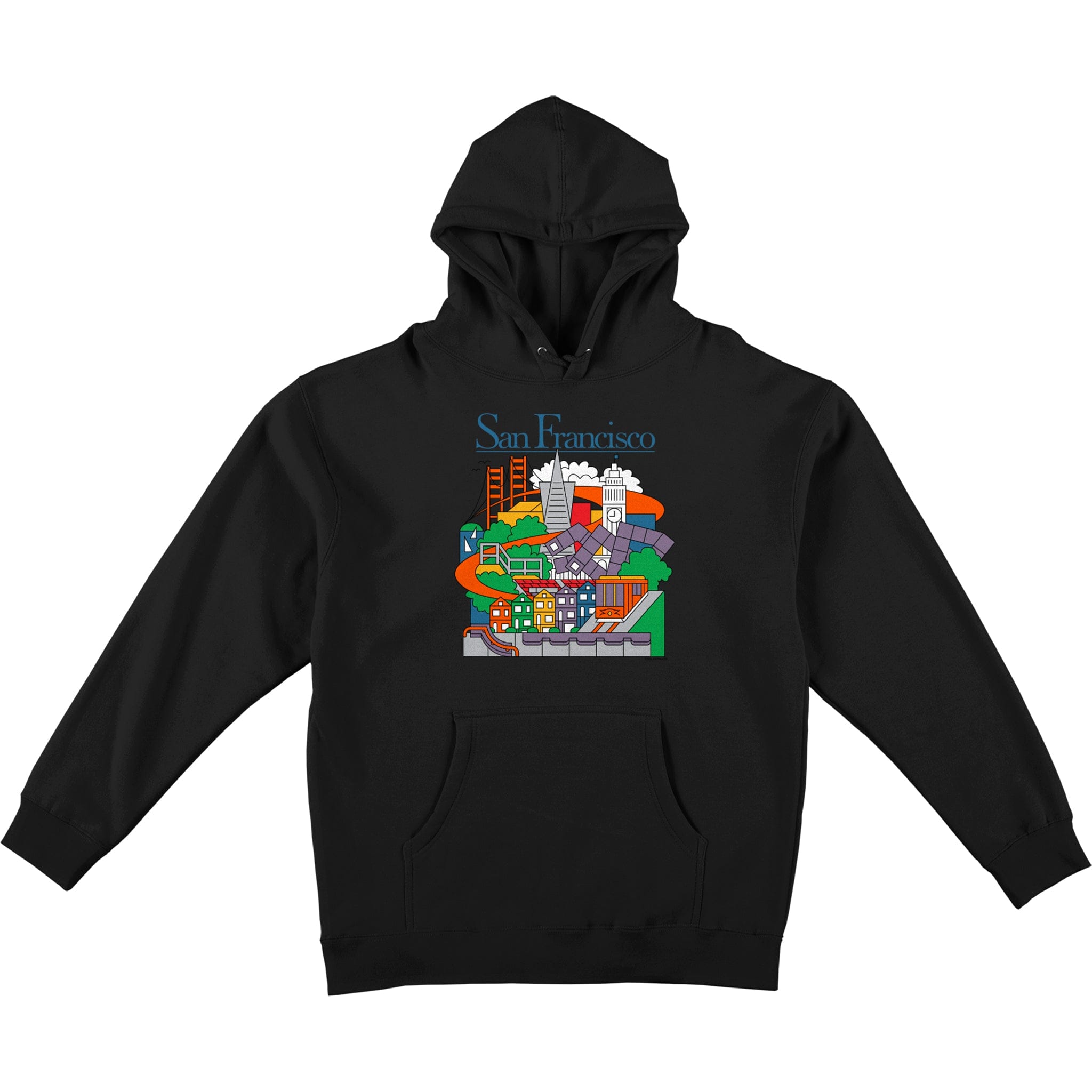 Real SF Travel Hoodie Black Sweatshirts