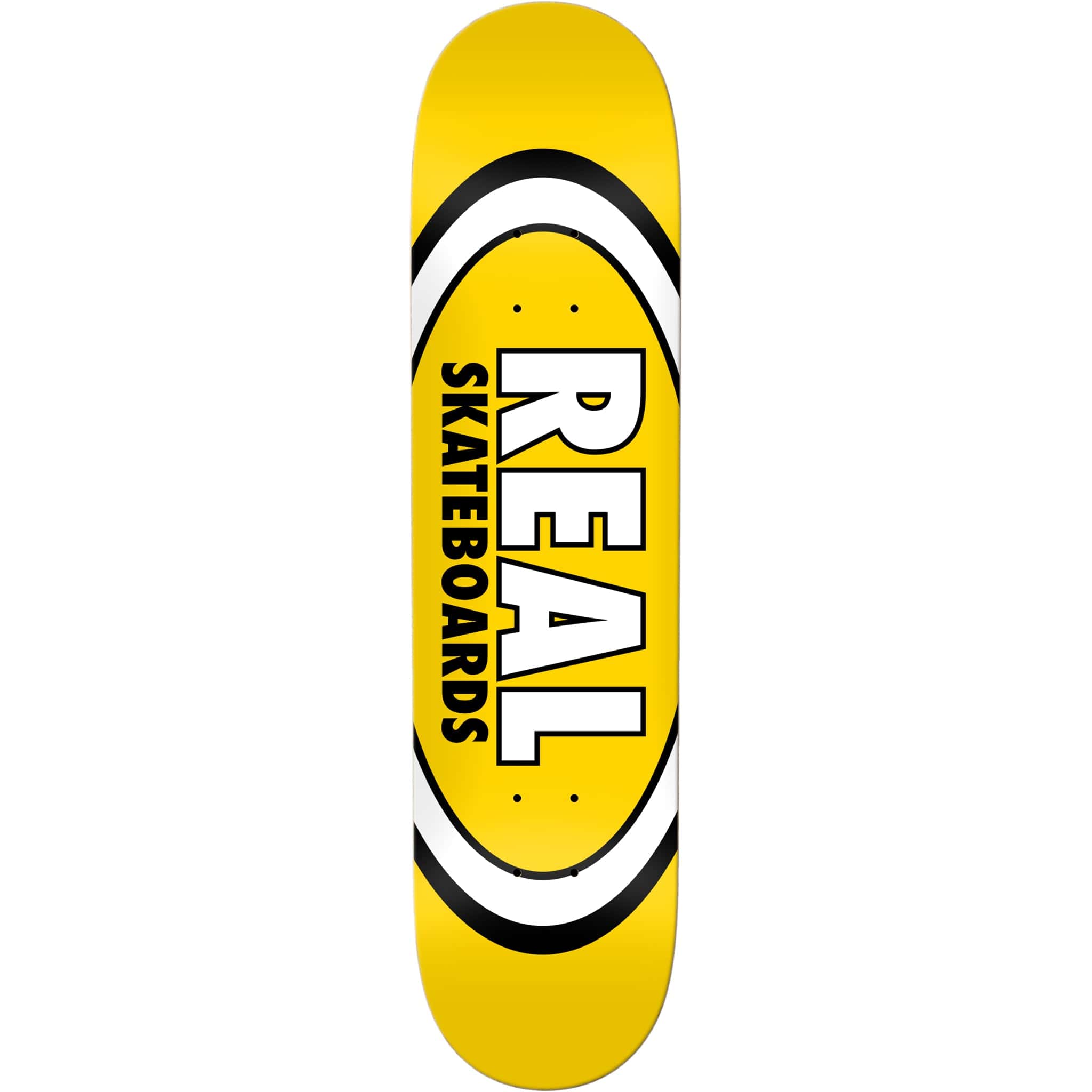 Real Team Classic Oval Yellow Skateboard Deck 8.06" Skateboard