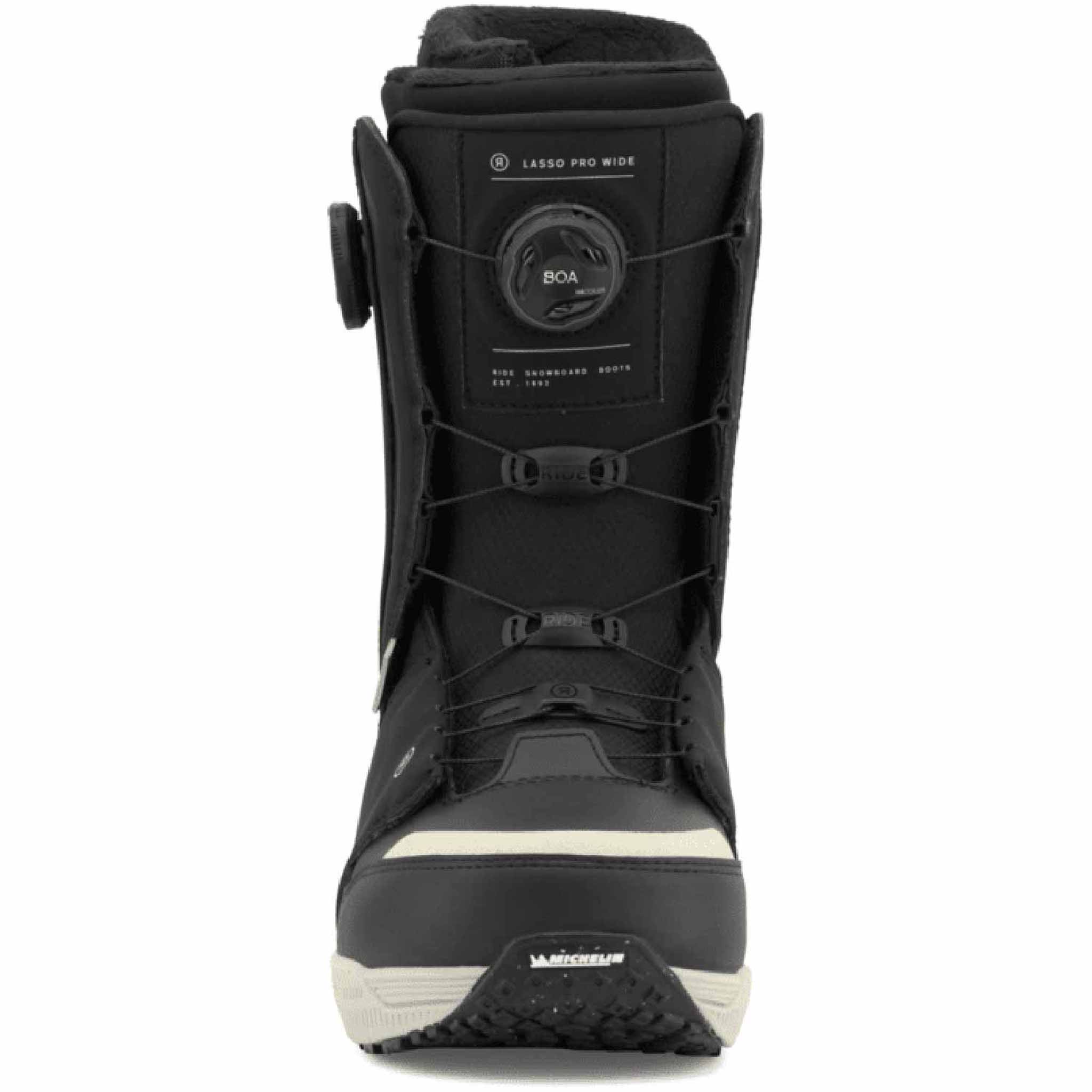 Ride Lasso Pro Wide Boa Snowboard Boot 2026 Black – Sanction Skate
