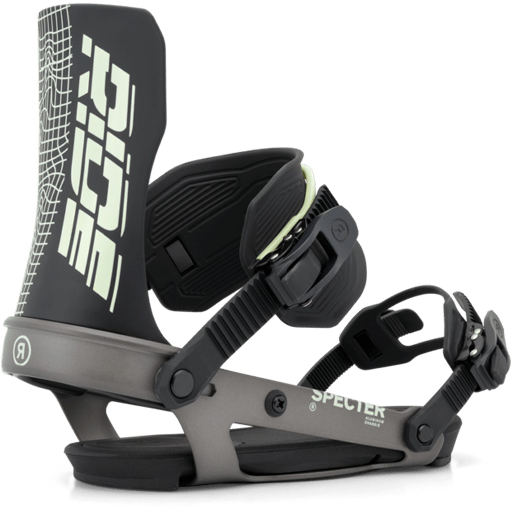 Ride Specter Aluminum Snowboard Binding Gunmetal 2027 Mens Snowboard Bindings