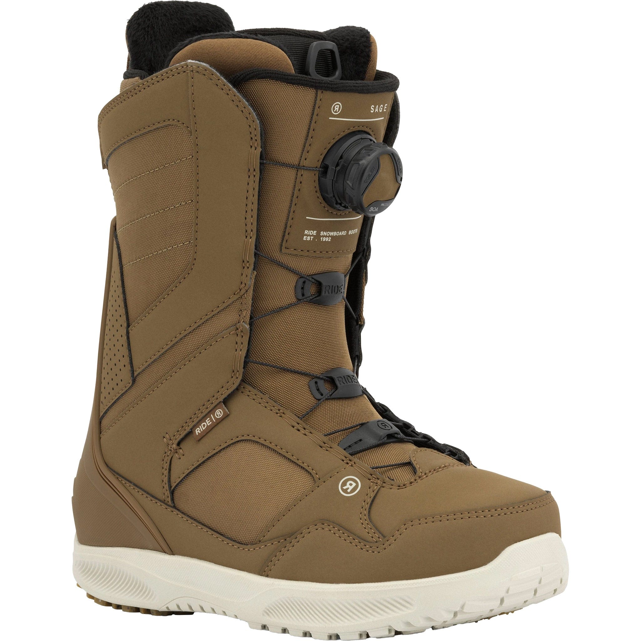 Ride Women's Sage Boa Snowboard Boot 2026 Brown Womens Snowboard Boots