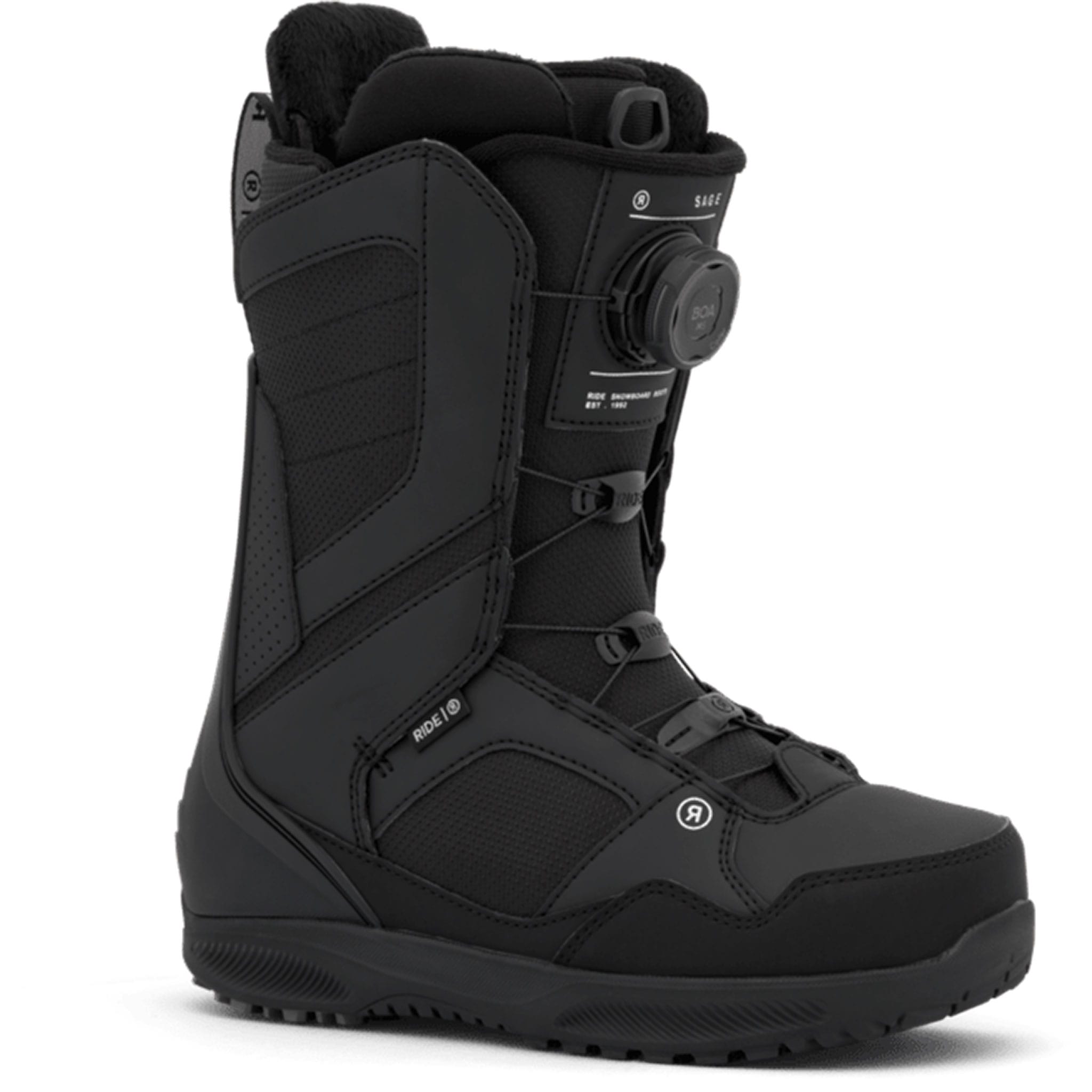 Ride Womens Sage BOA Snowboard Boot Black 2027 Womens Snowboard Boots