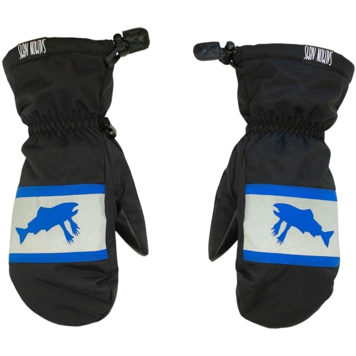Salmon Arms Classic Mitt Hi-Vis Black Blue Gloves & Mitts