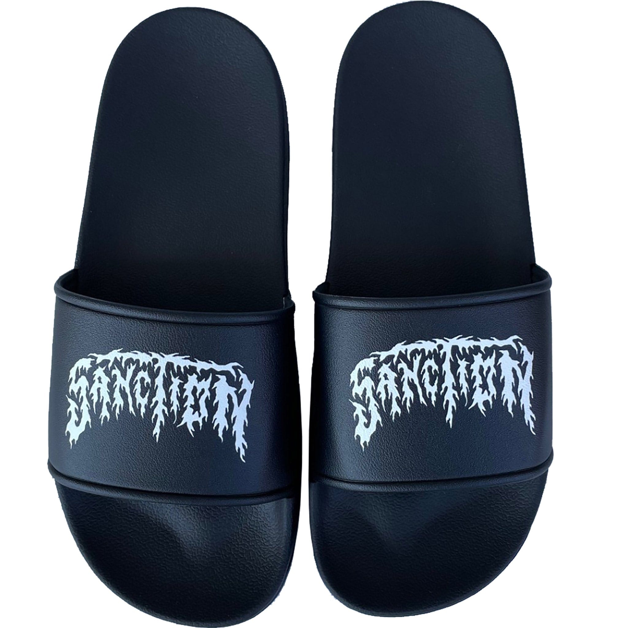 Sanction Heavy Metal Slides Black Shoes