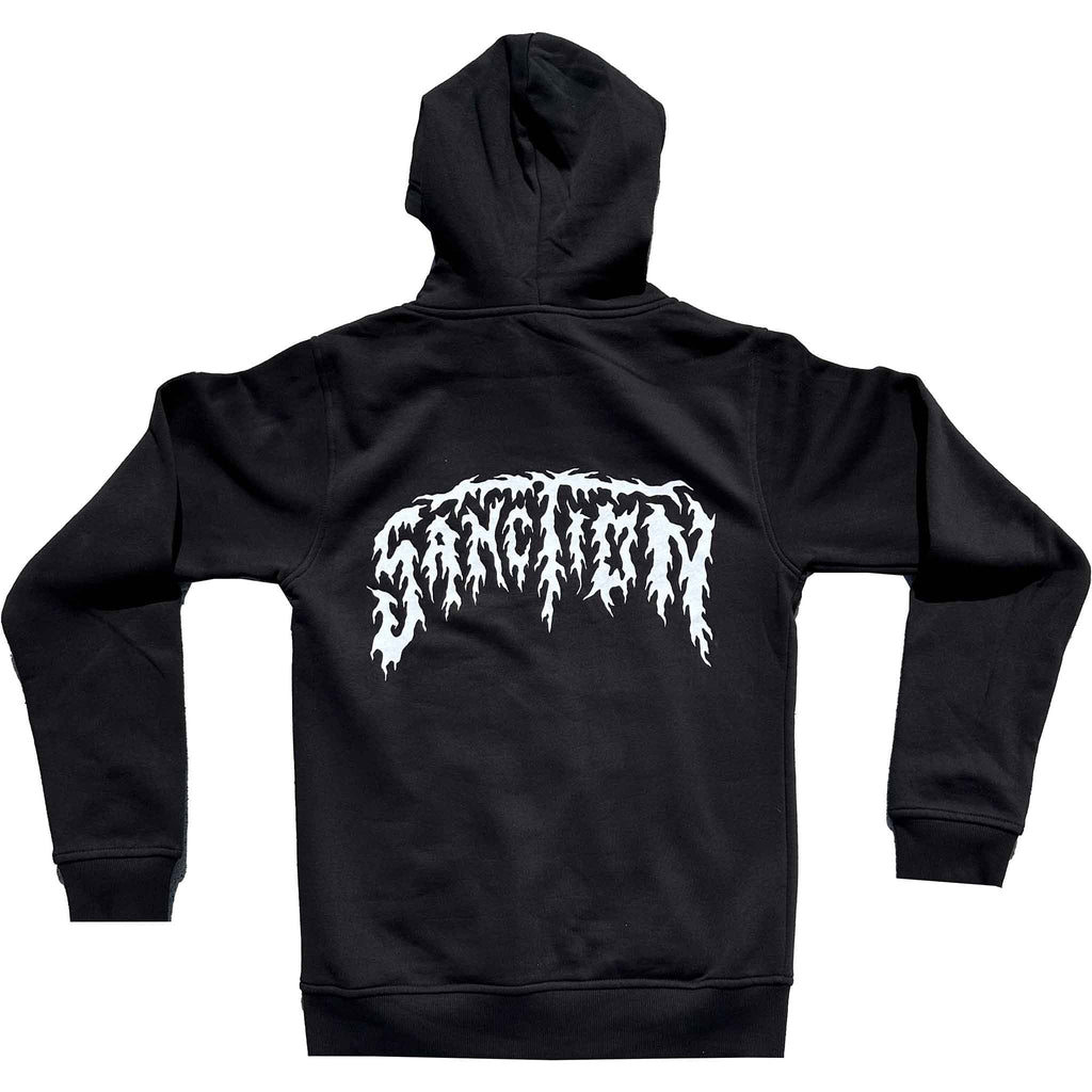 Sanction Metal Flag Zip Up Hoodie Black Sweatshirts