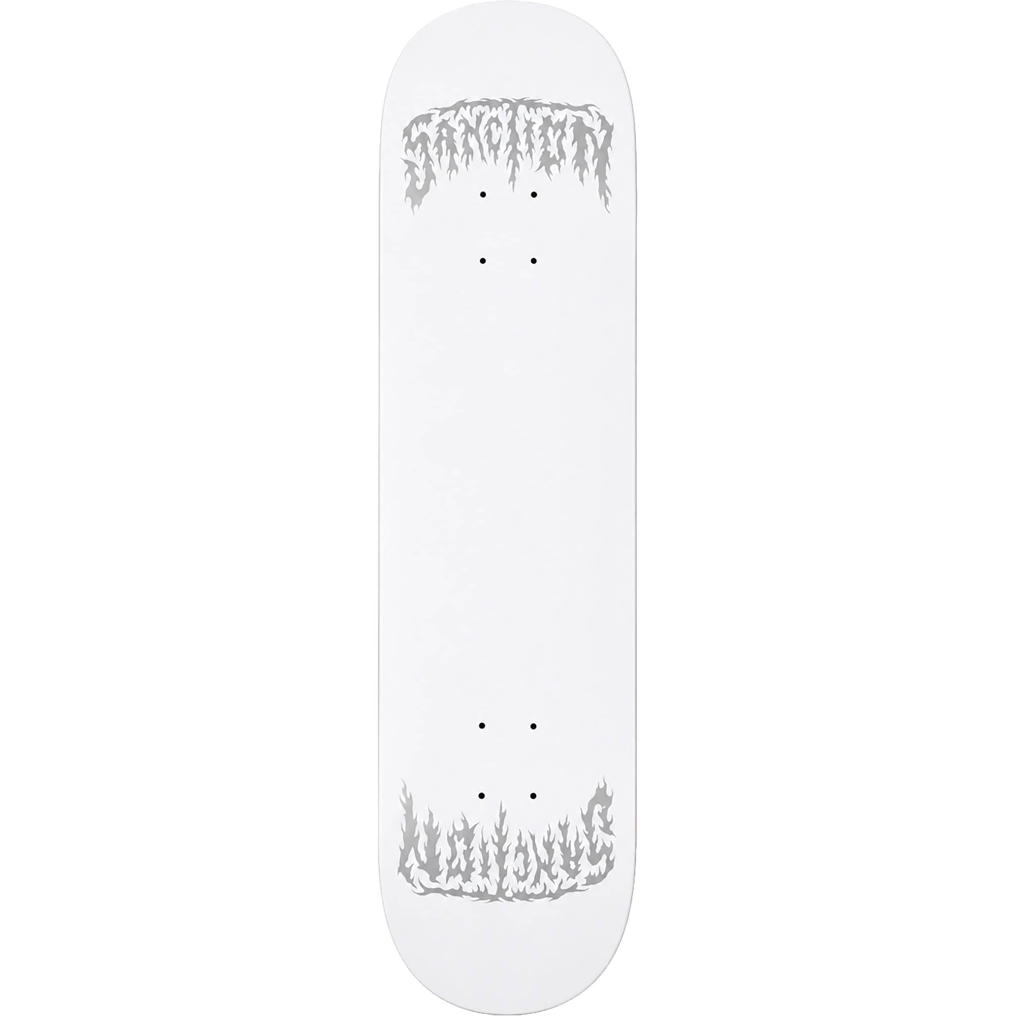 Sanction Metal Twin Ghost Silver 8.25" Skateboard Deck Skateboard
