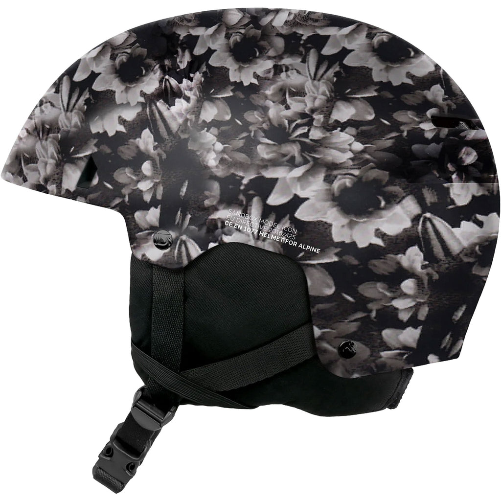 Sandbox Icon Snow Helmet Black Floral 2024 Snowboard Helmet