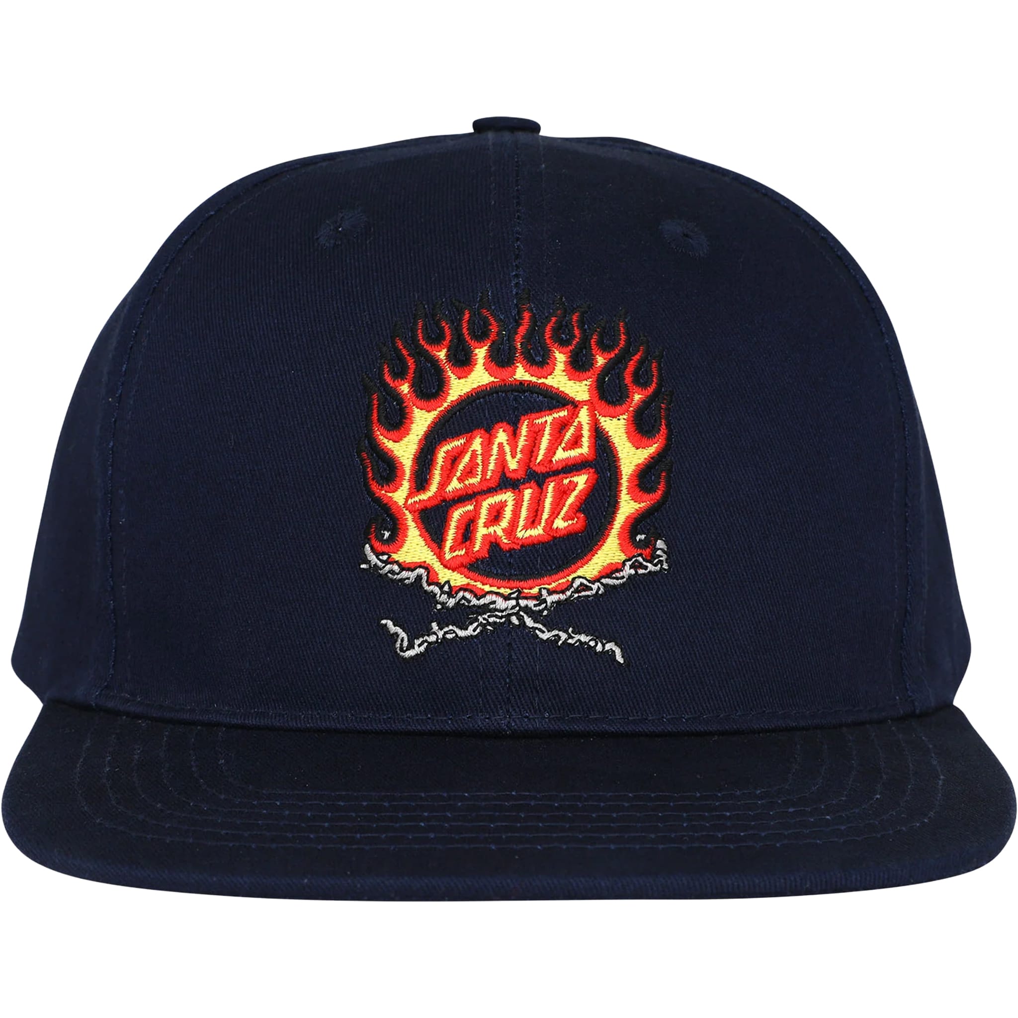 Santa Cruz Forging Dot Snapback Hat Navy Hats