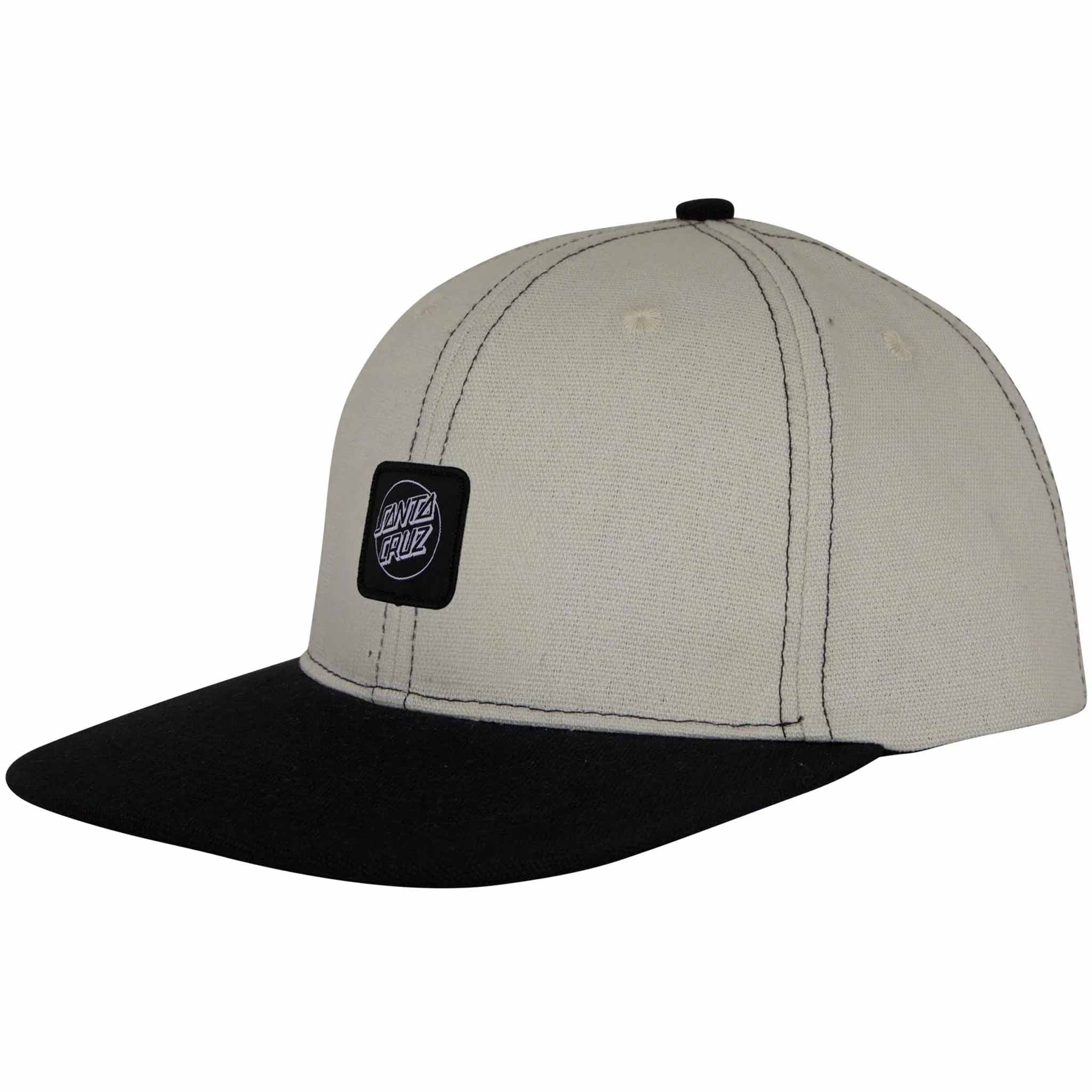 Santa Cruz Label Snapback Dark Sand Black Hats