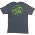Santa Cruz Opus Dot T-Shirt Charcoal Toxic Crackle T Shirt