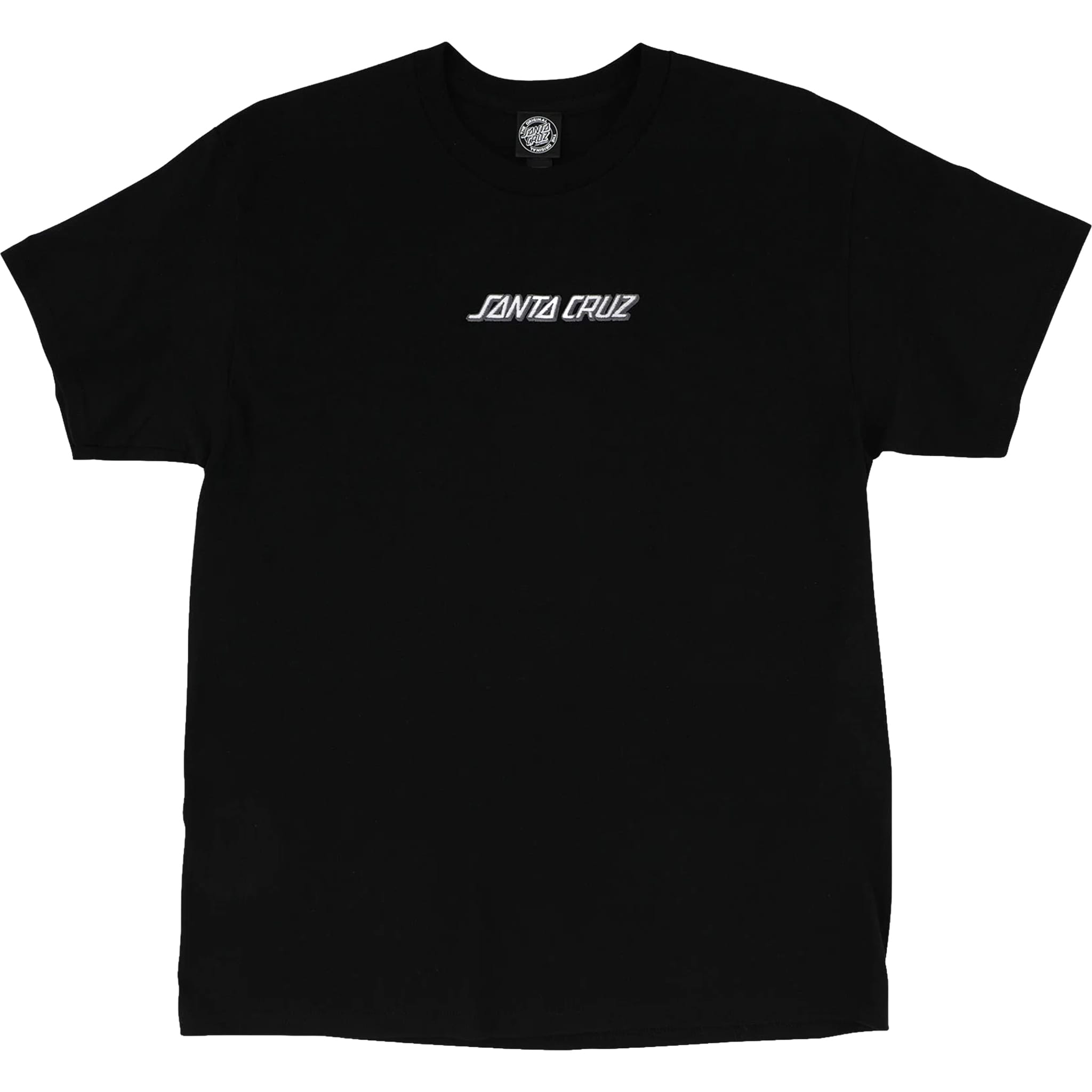 Santa Cruz Strip Embroidered T-Shirt Black T Shirt