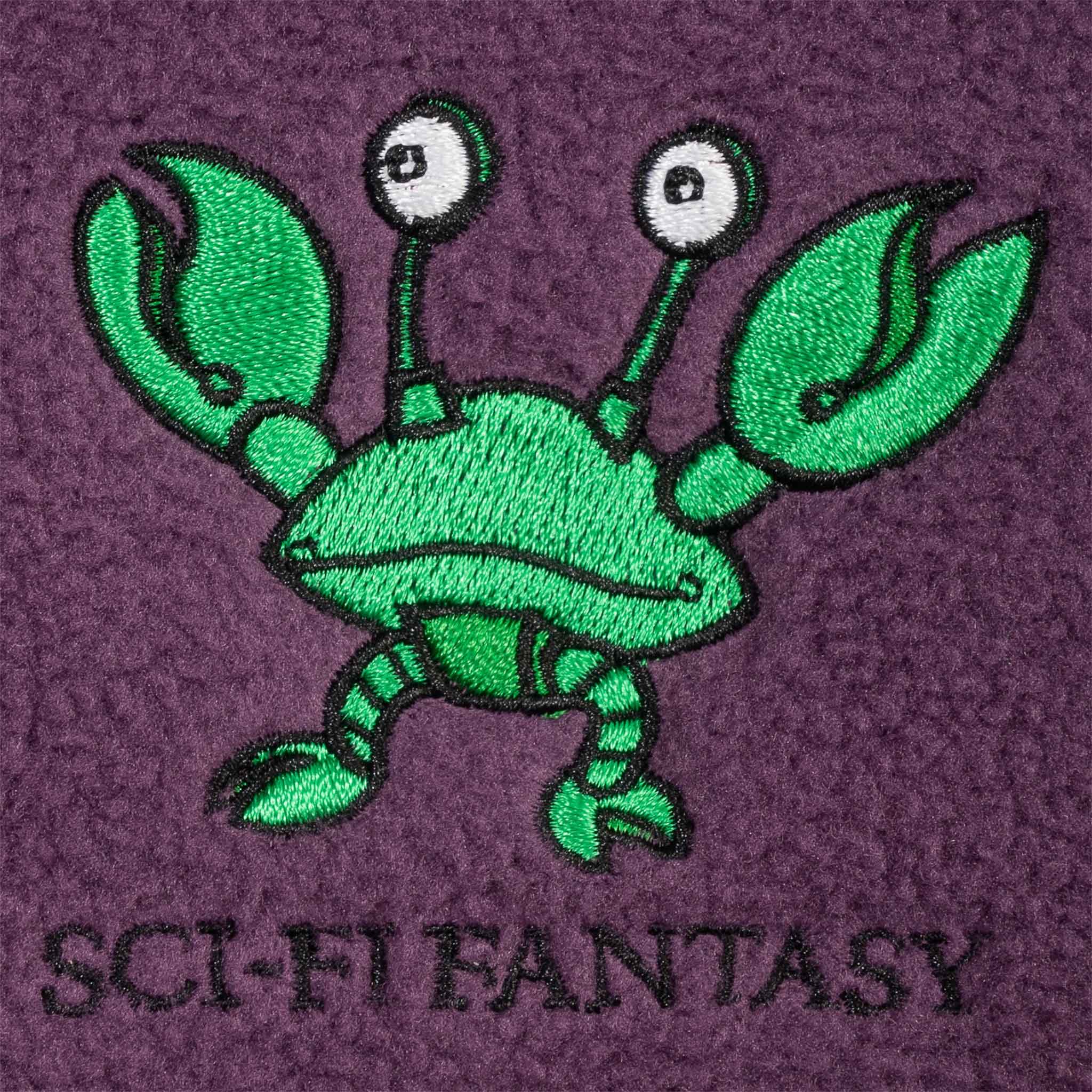 Sci-Fi Fantasy Crab Quarter Zip Olive Sweatshirts