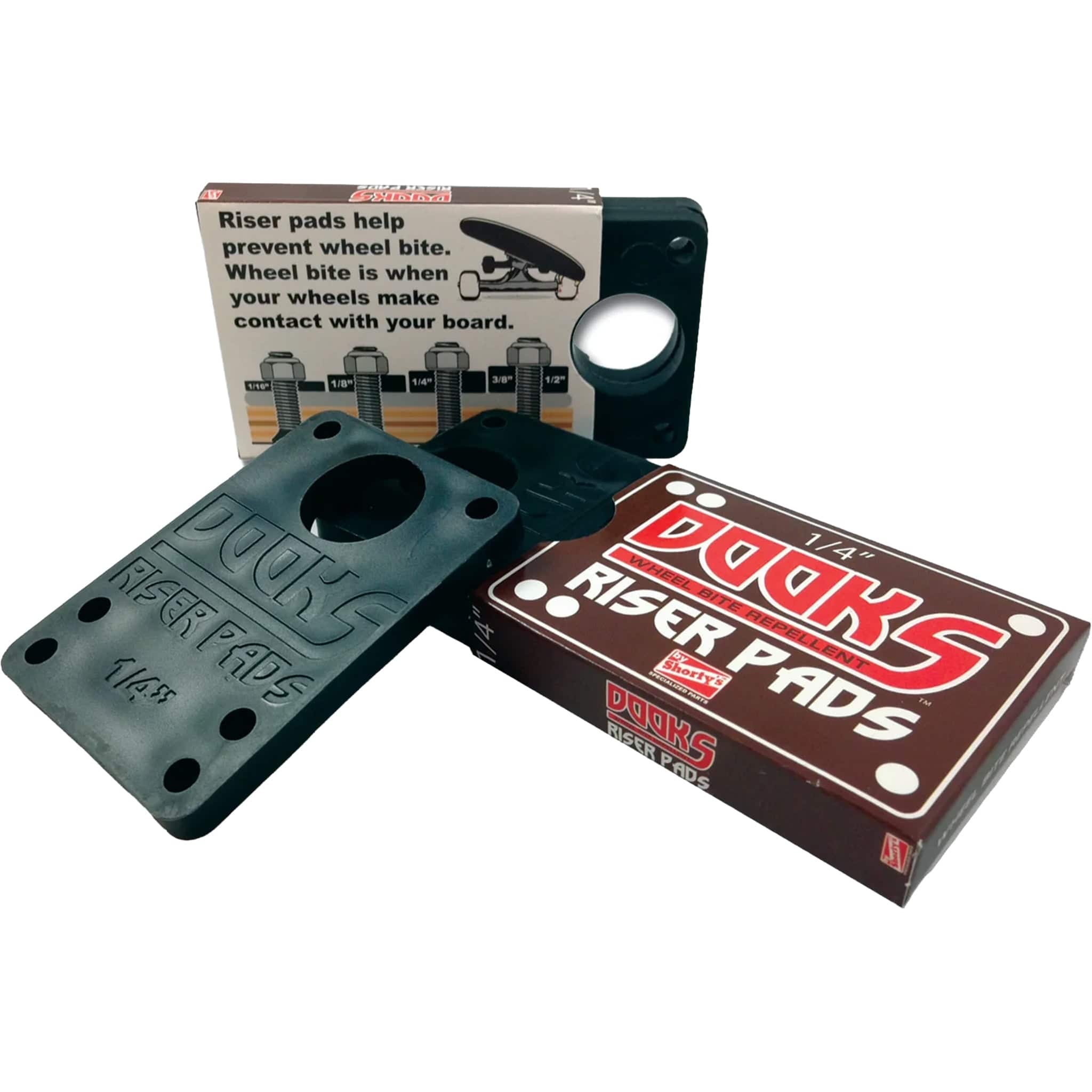 Shorty's Dooks Riser Pads 1/4" Skateboard Accessories