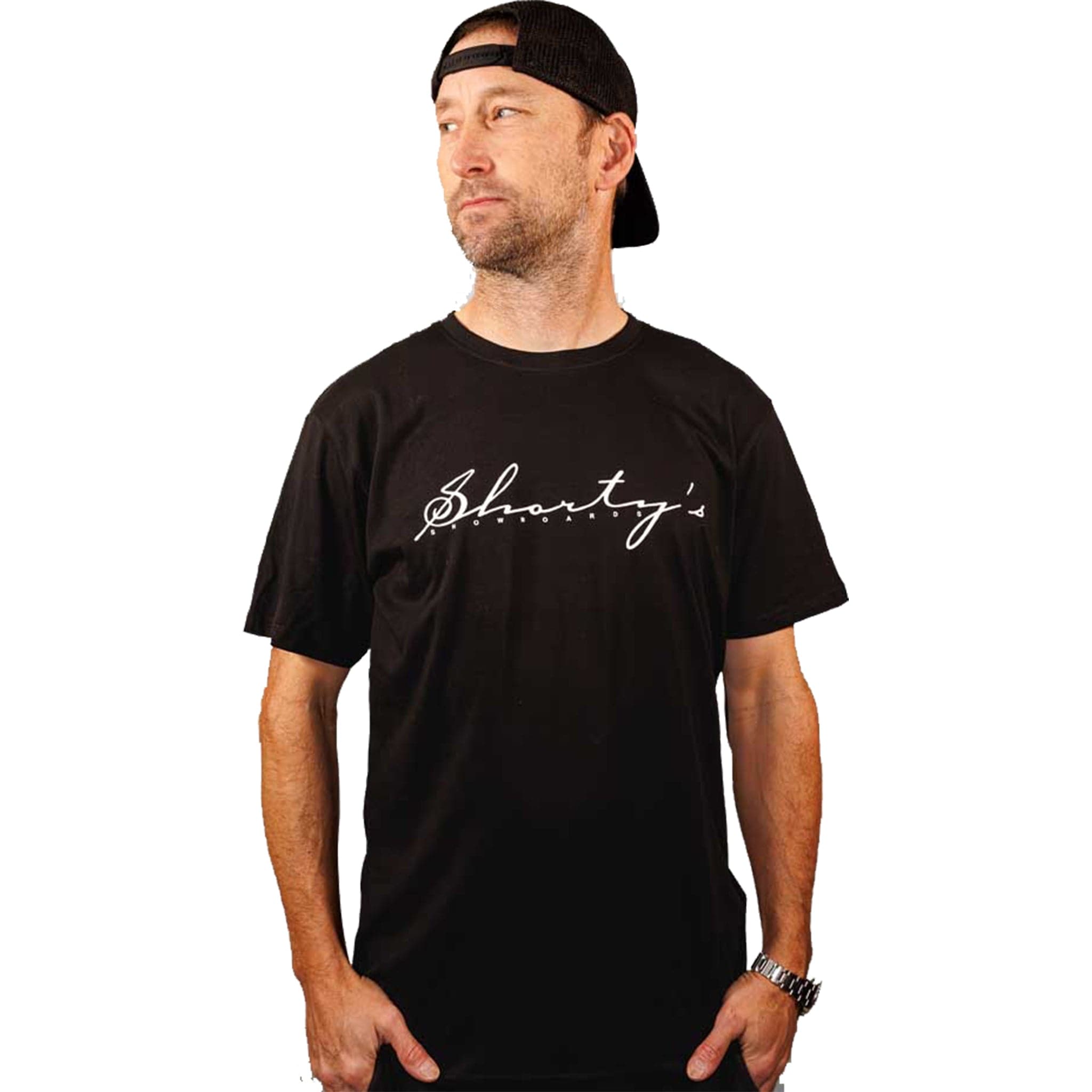 Shorty's Script Tee Black - Sanction Skate And Snow