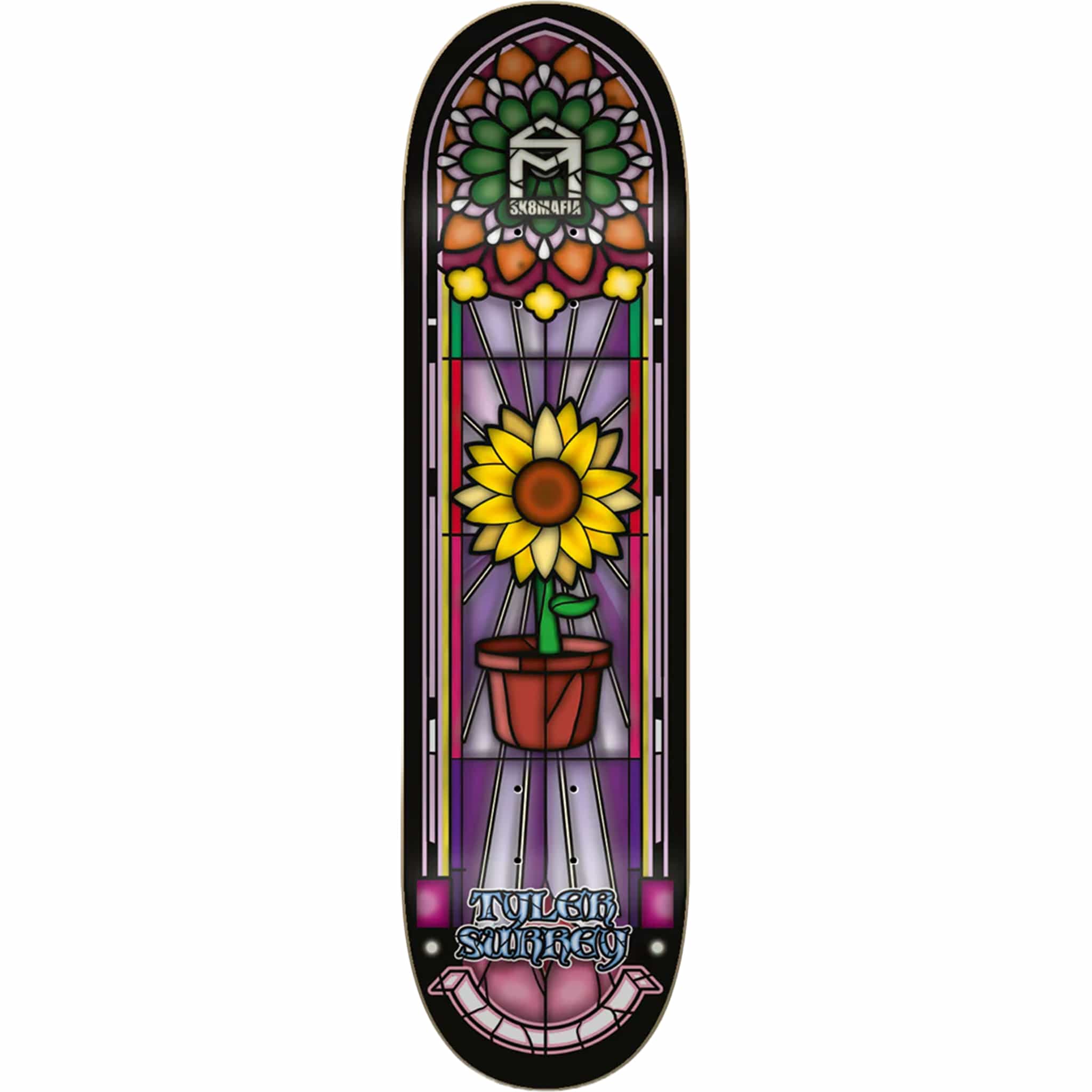 SK8MAFIA Stained Glass Surrey Skateboard Deck 8.25" Skateboard