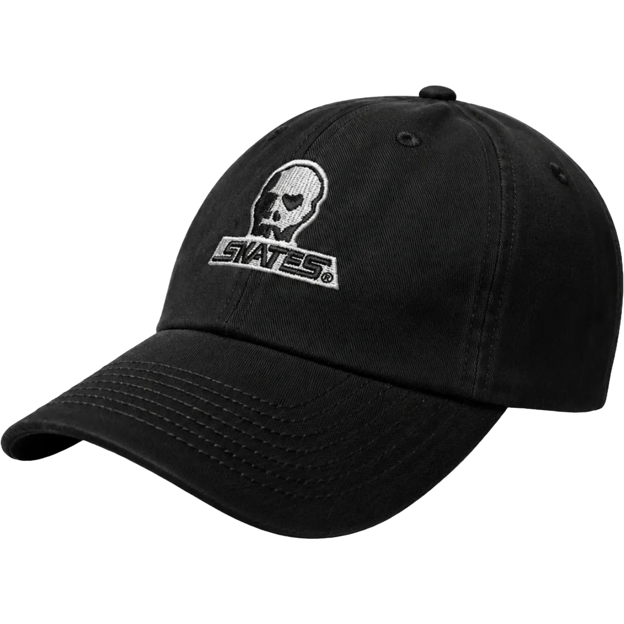 Skull Skates Embroidered Logo Dad Hat Black Hats