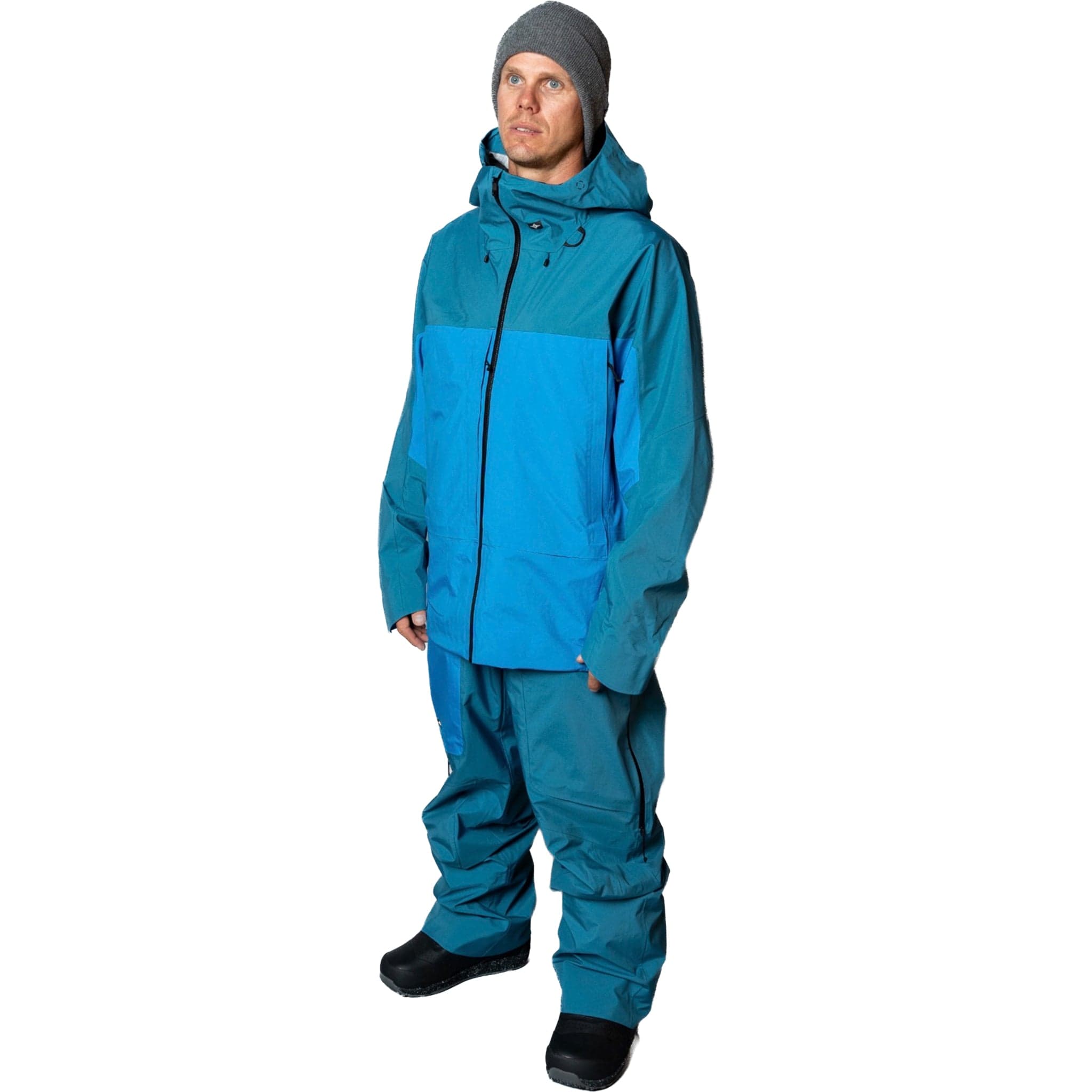 Skyline Faze 3L Guide Bib Pant Blue Steel Afterburn Mens Snowboard Pants