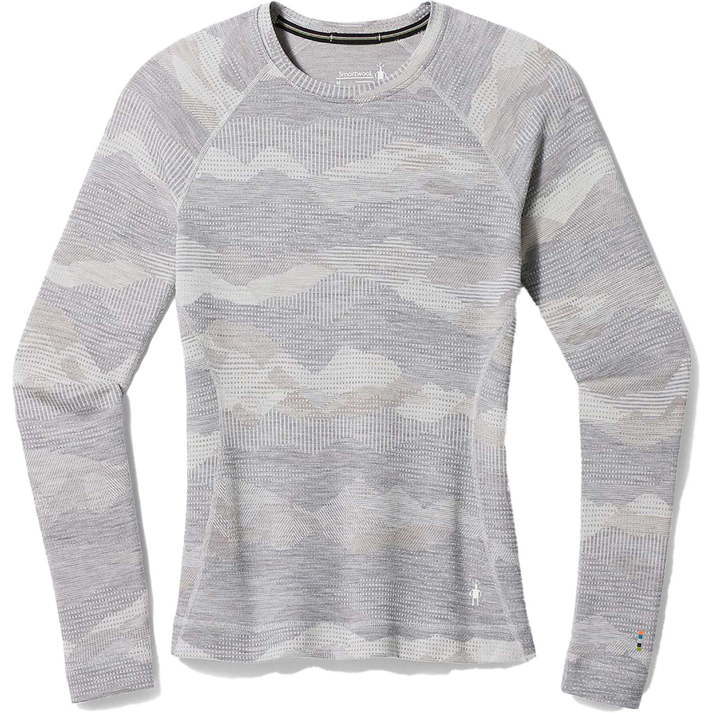 Smartwool Womens Classic Thermal Merino Base Layer Long Sleeve Grey Mountain Scape Womens Thermal