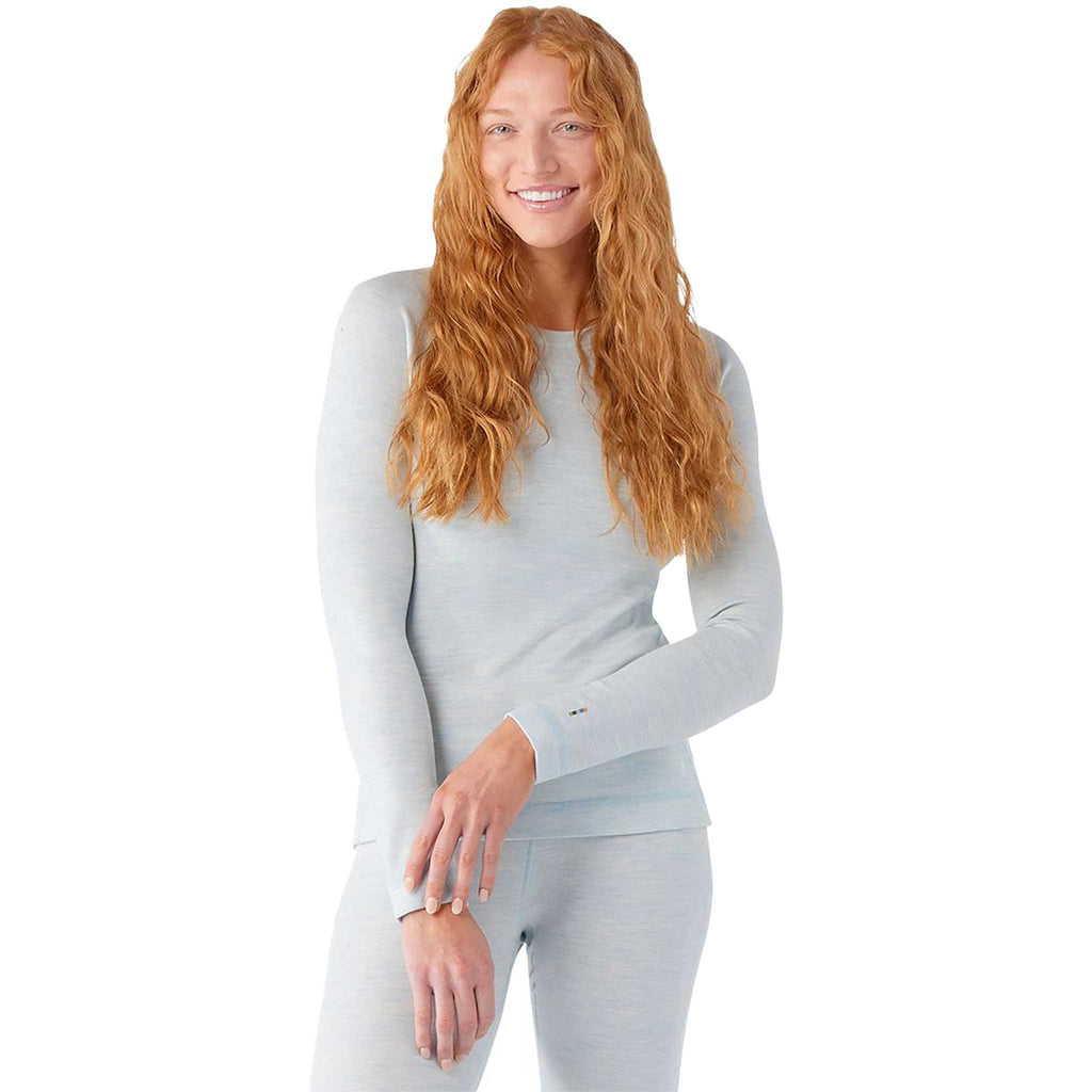 Smartwool Womens Classic Thermal Merino Base Layer Long Sleeve Grey Winter Sky Womens Thermal