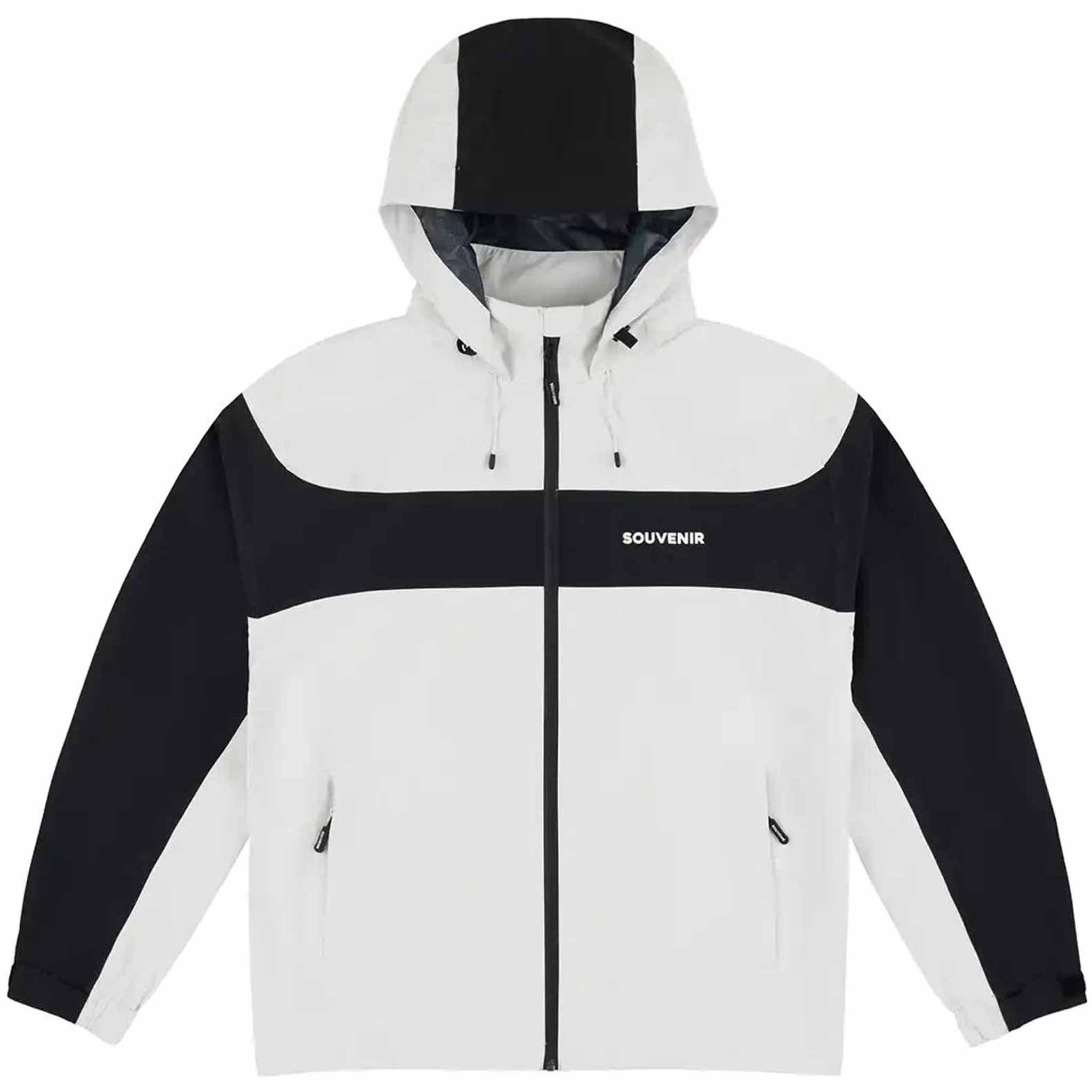 Souvenir 2.5 Ply Recession Jacket Marshmallow Black Mens Snowboard Coat