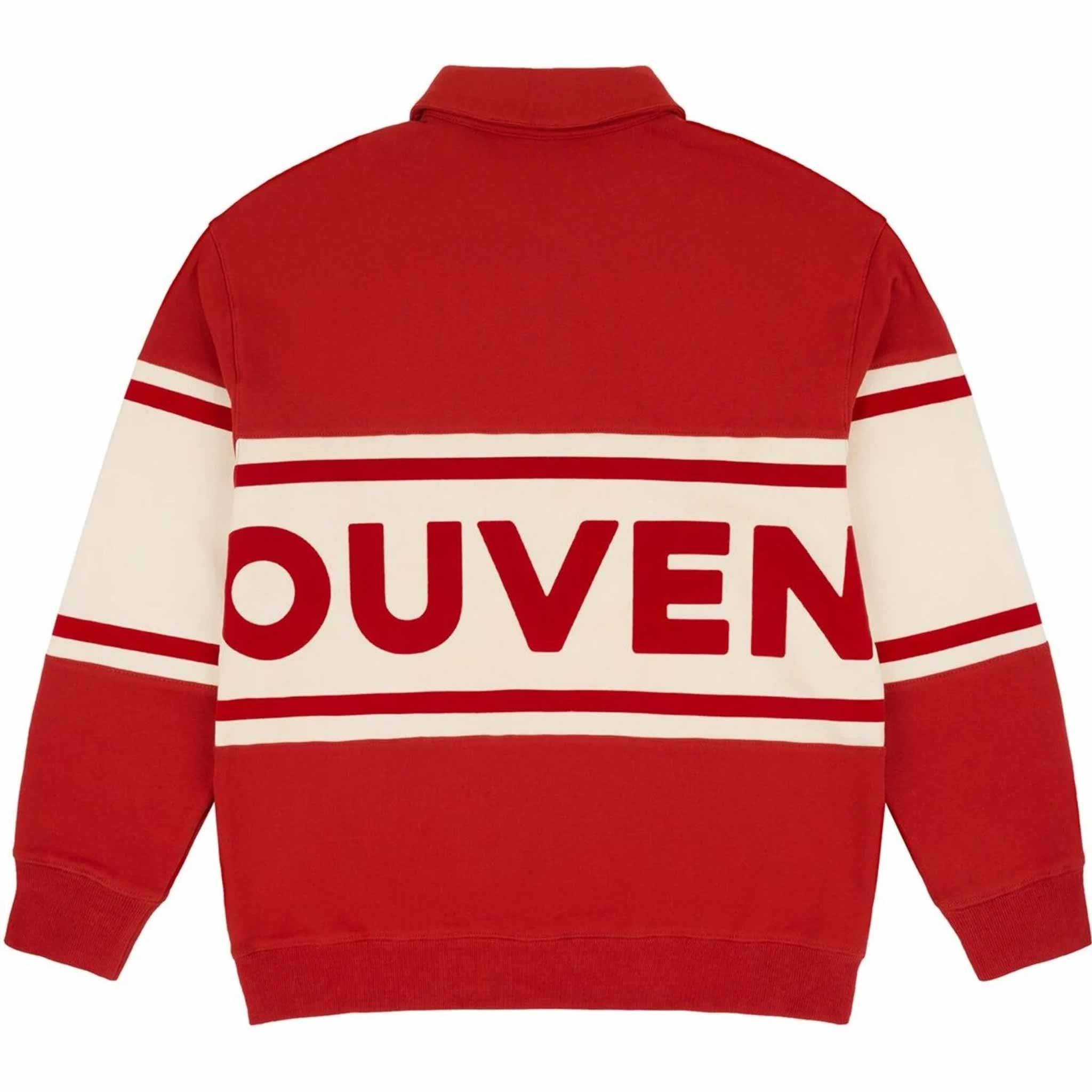Souvenir Fleece Rugby Shirt Barn Red Marshmallow Sweatshirts