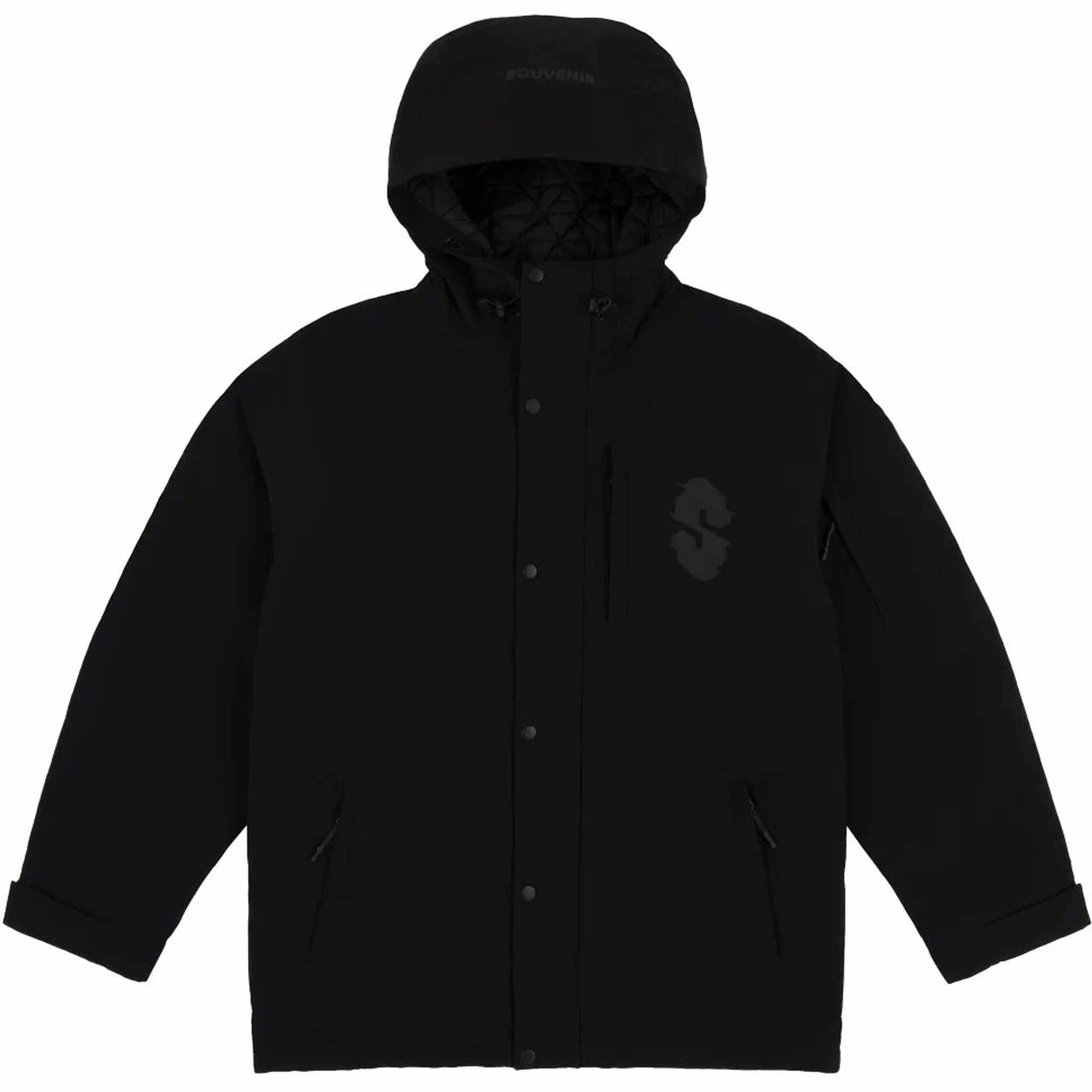 Souvenir Insulated Sports Jacket Black Mens Snowboard Coat