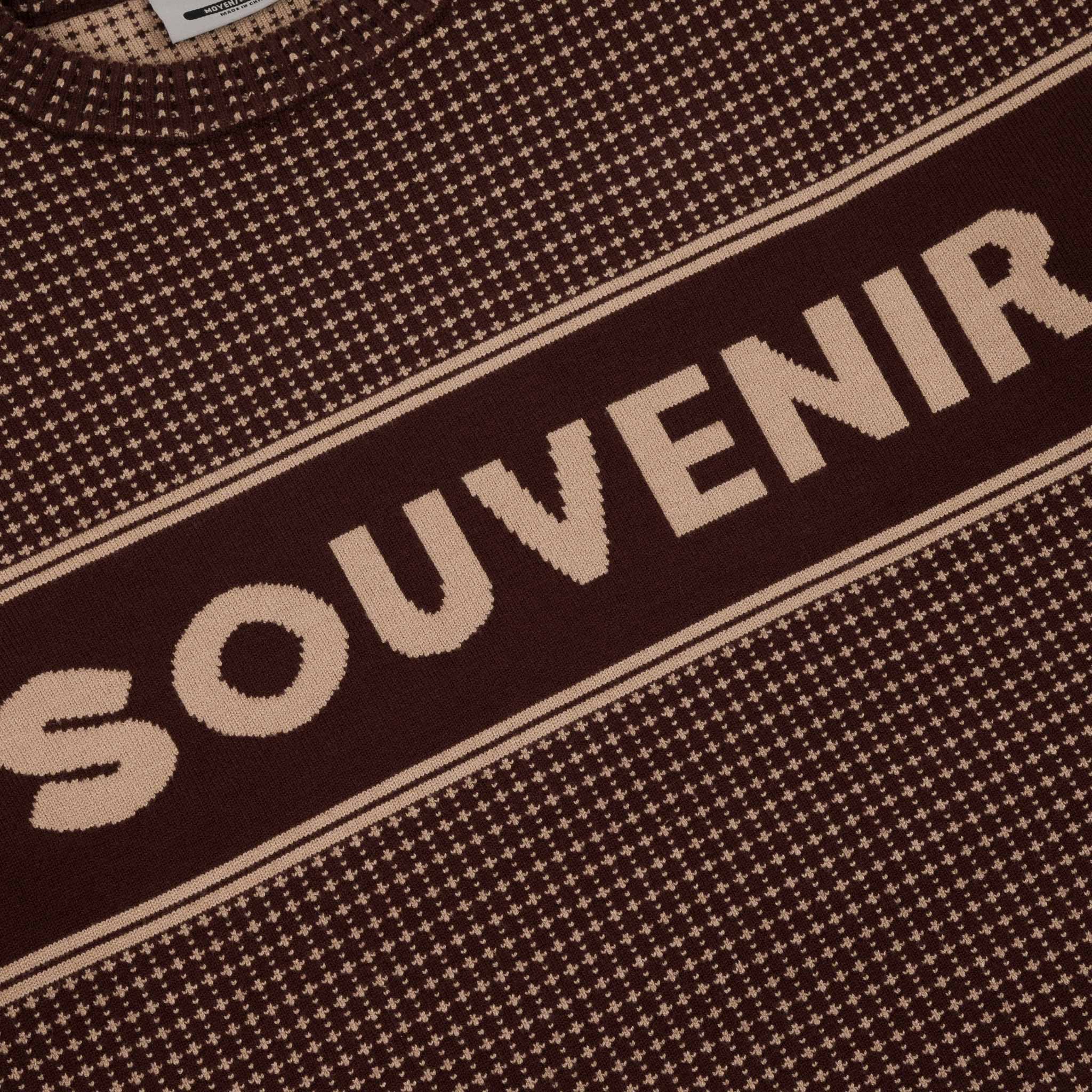 Souvenir Jacquard Knit Sweater Chocolate Sweatshirts