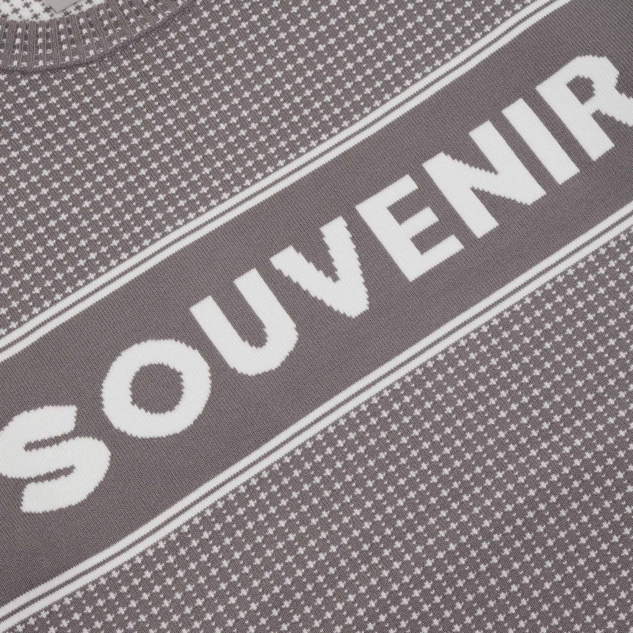 Souvenir Jacquard Knit Sweater Cool Grey Sweatshirts