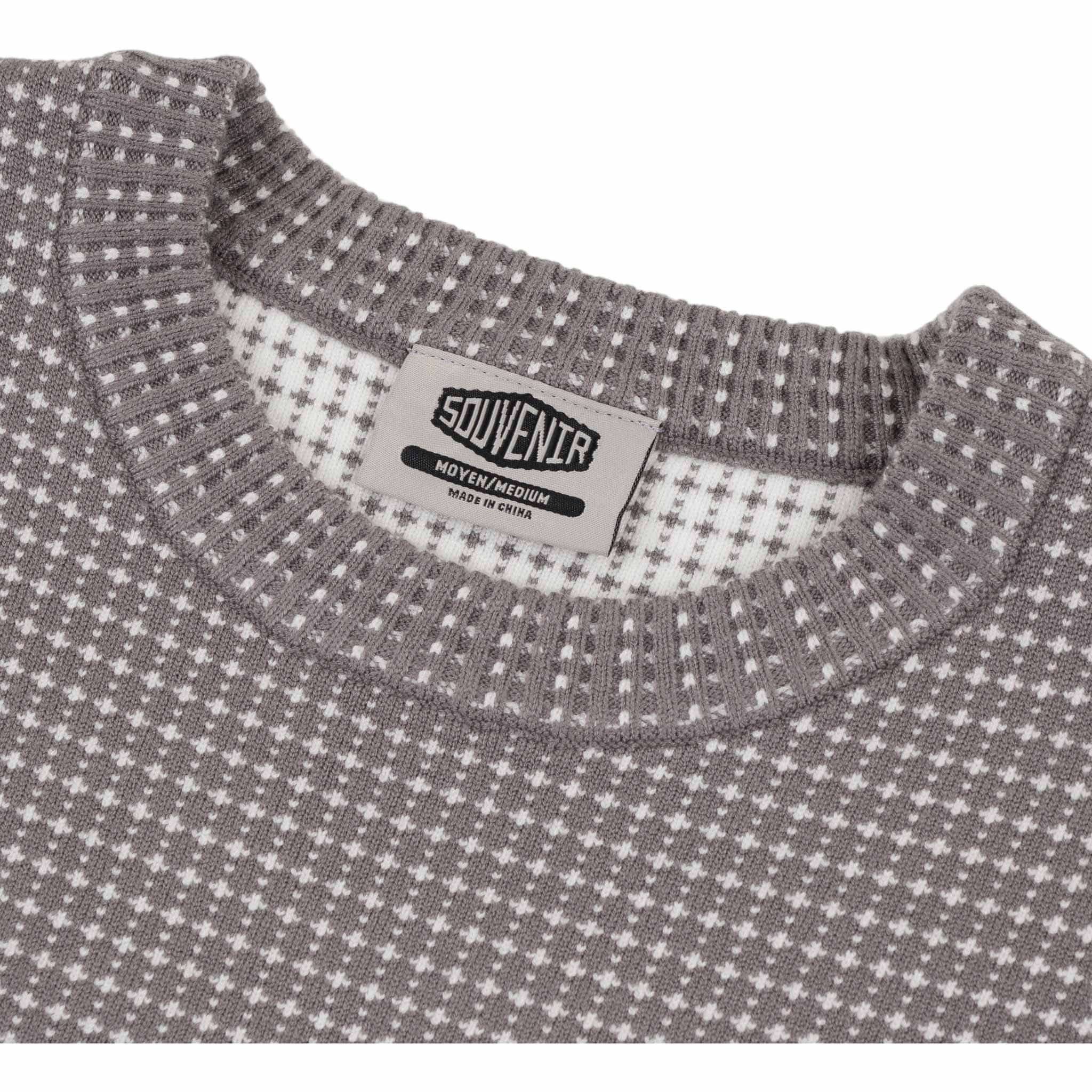 Souvenir Jacquard Knit Sweater Cool Grey Sweatshirts