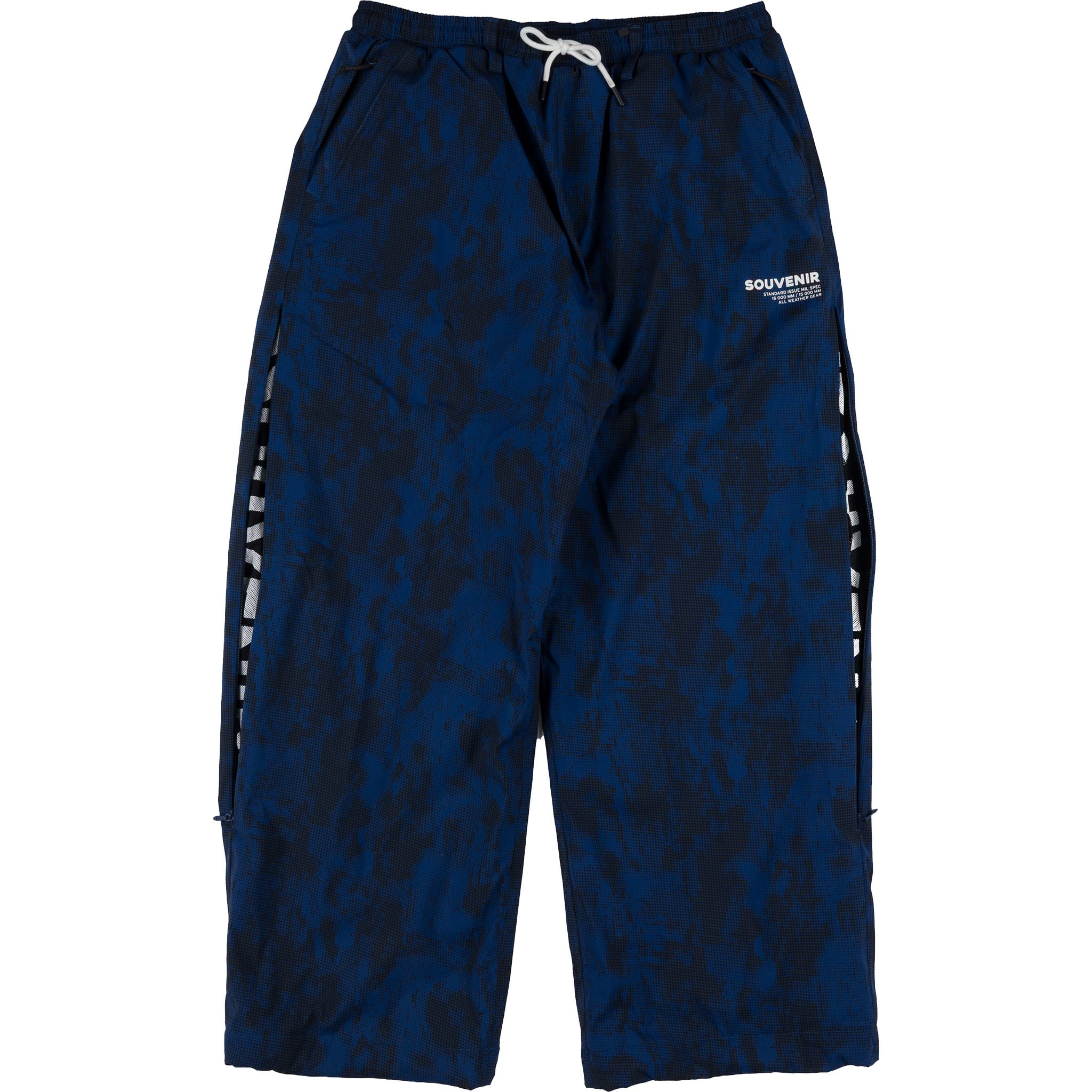 Souvenir Parachute Pant Petrol Blue Blotch Print 2027 Mens Snowboard Pants