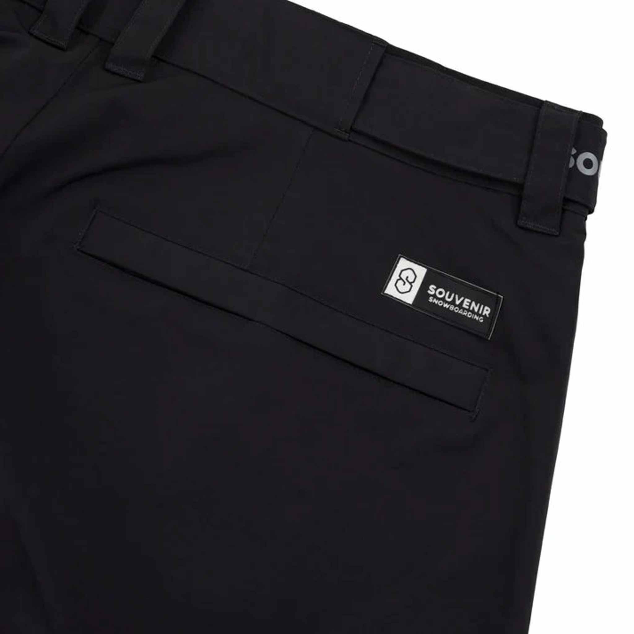 Souvenir Pleated Chino Pant Black Mens Snowboard Pants