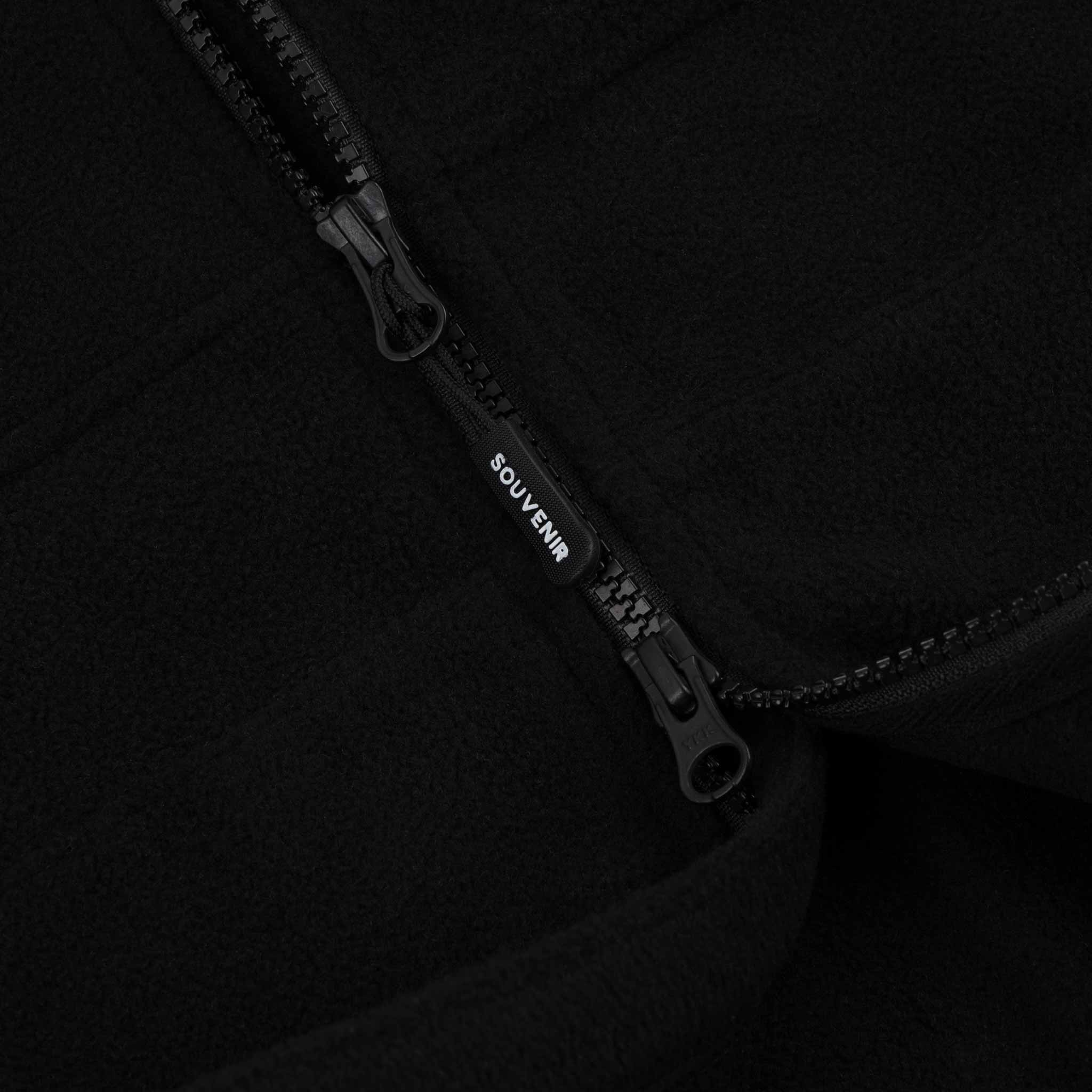 Souvenir Tech Fleece Zip Up Black Sweatshirts