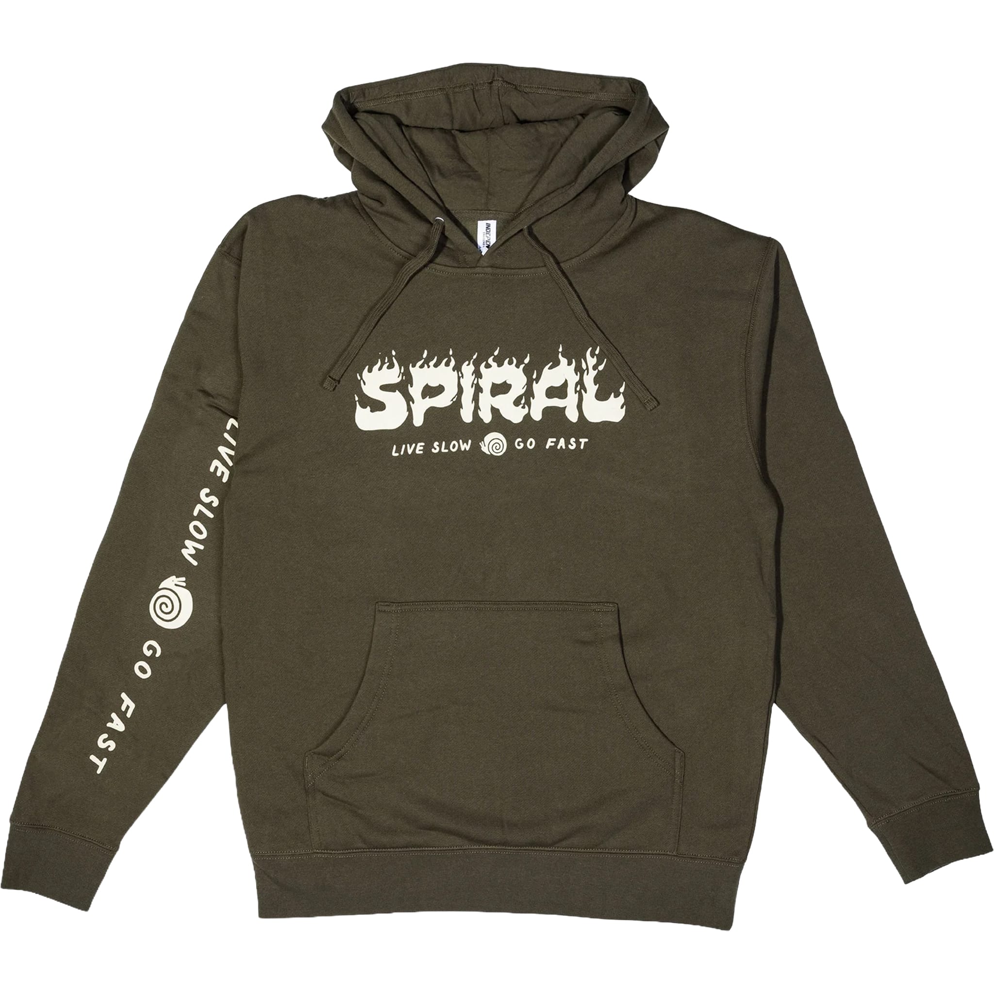 Spiral Wax Co Waxer Hoodie Olive Sweatshirts