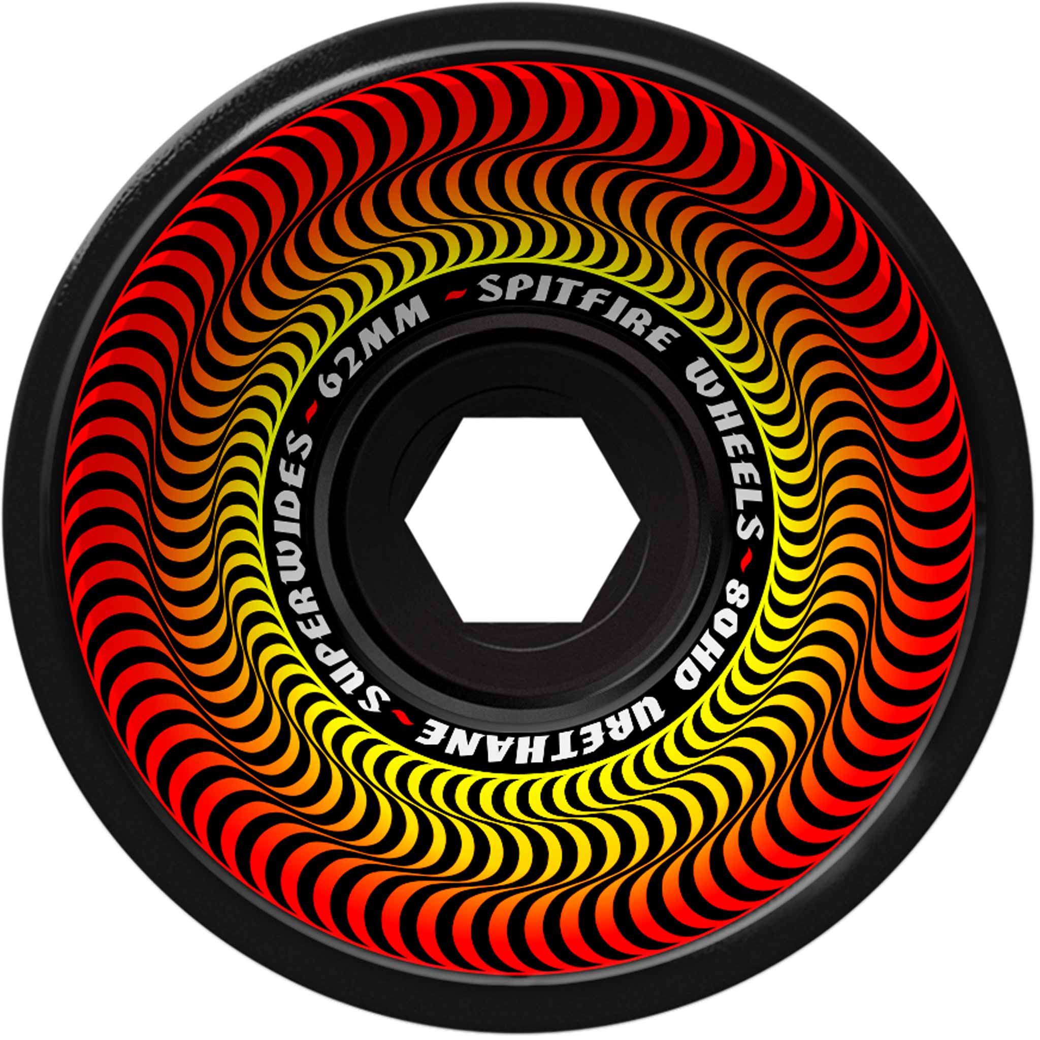 Spitfire 80HD Superwides 80a 62mm Black Skateboard Wheels Skateboard Wheels