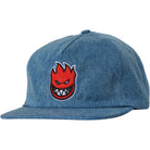 Spitfire Bighead Fill Snapback Hat Washed Denim Red Hat