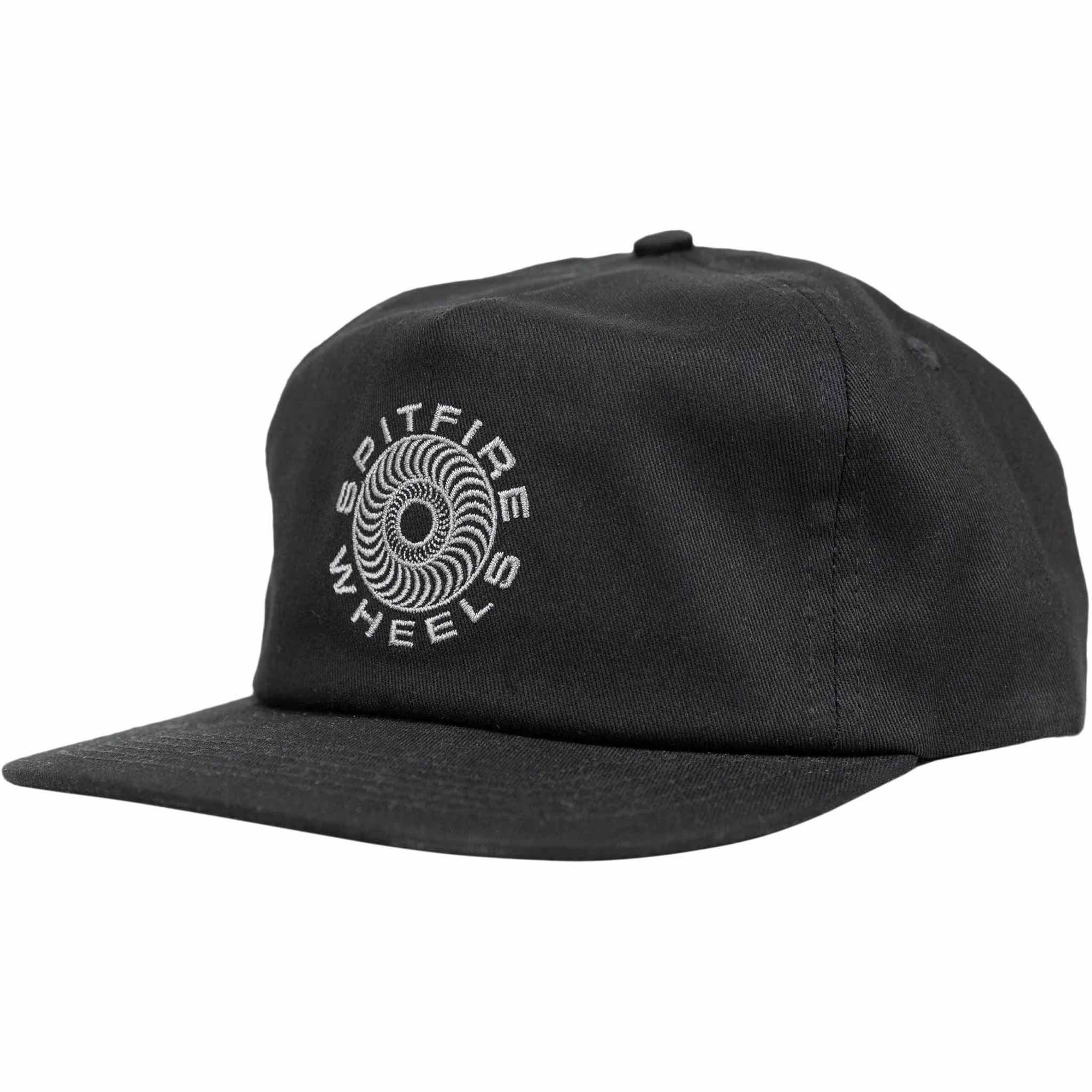 Spitfire Classic 87 Swirl Patch Snapback Grey Black Hats
