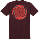 Spitfire Classic Swirl Overlay T-Shirt Burgundy T Shirt