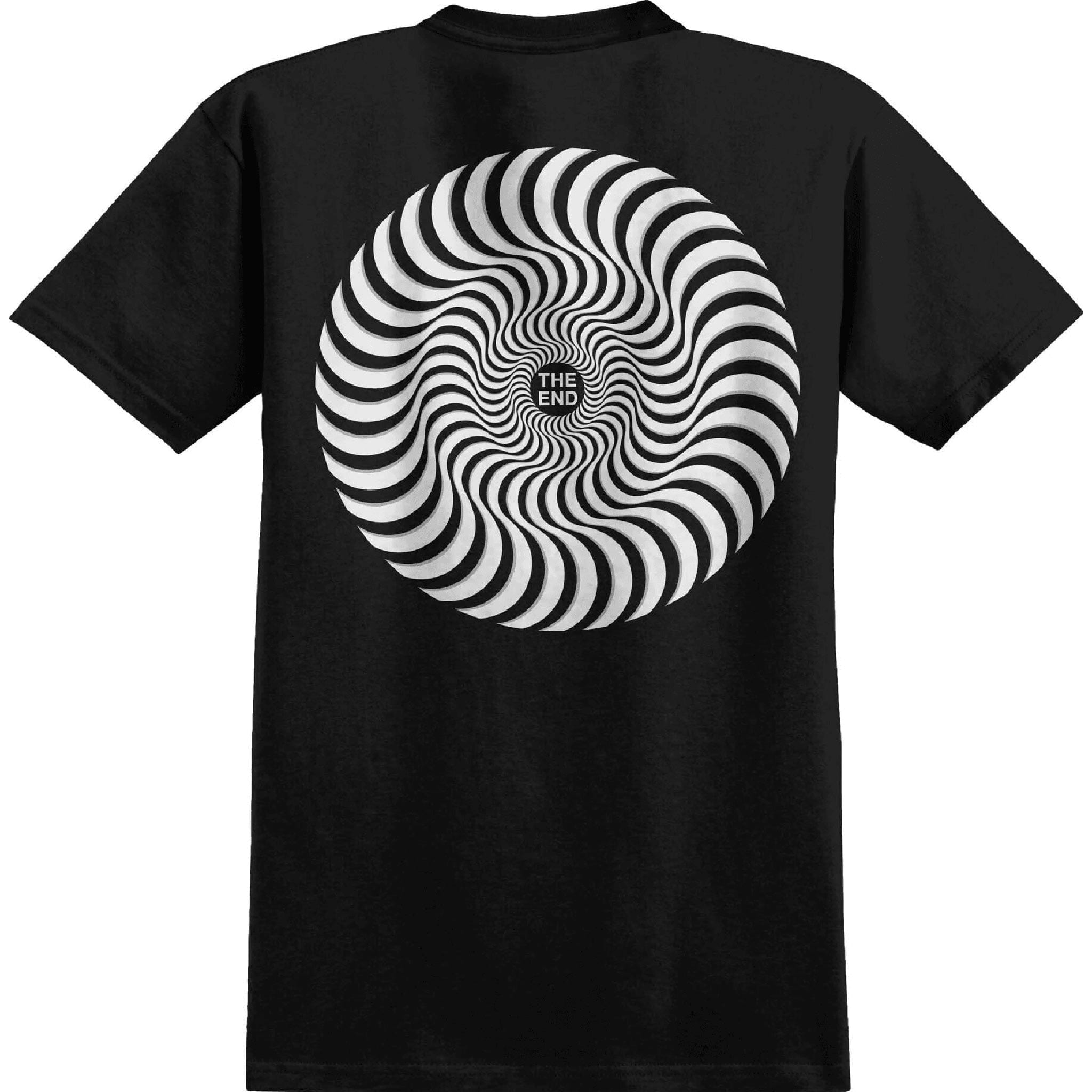 Spitfire Classic Swirl Overlay Tee Black White Grey T Shirt