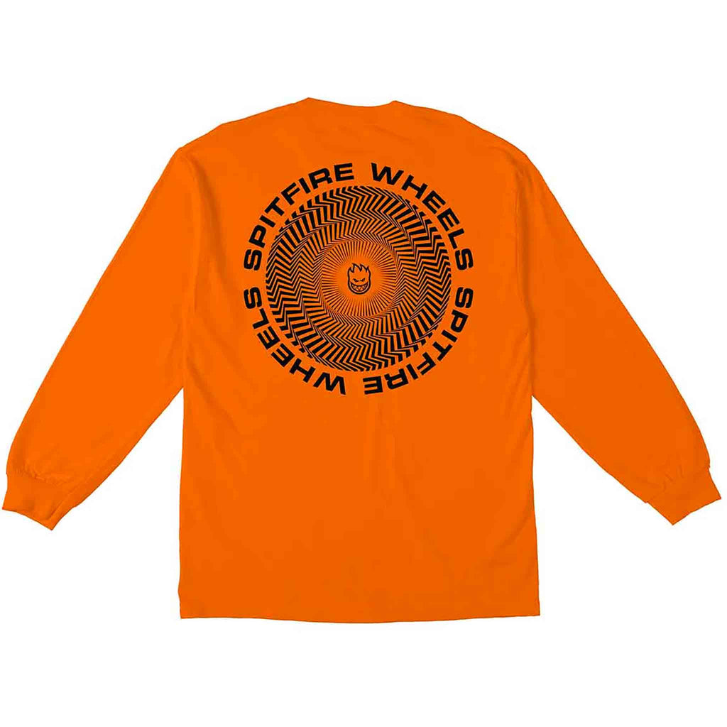 Spitfire Classic Vortex Long Sleeve Tee Orange T Shirt