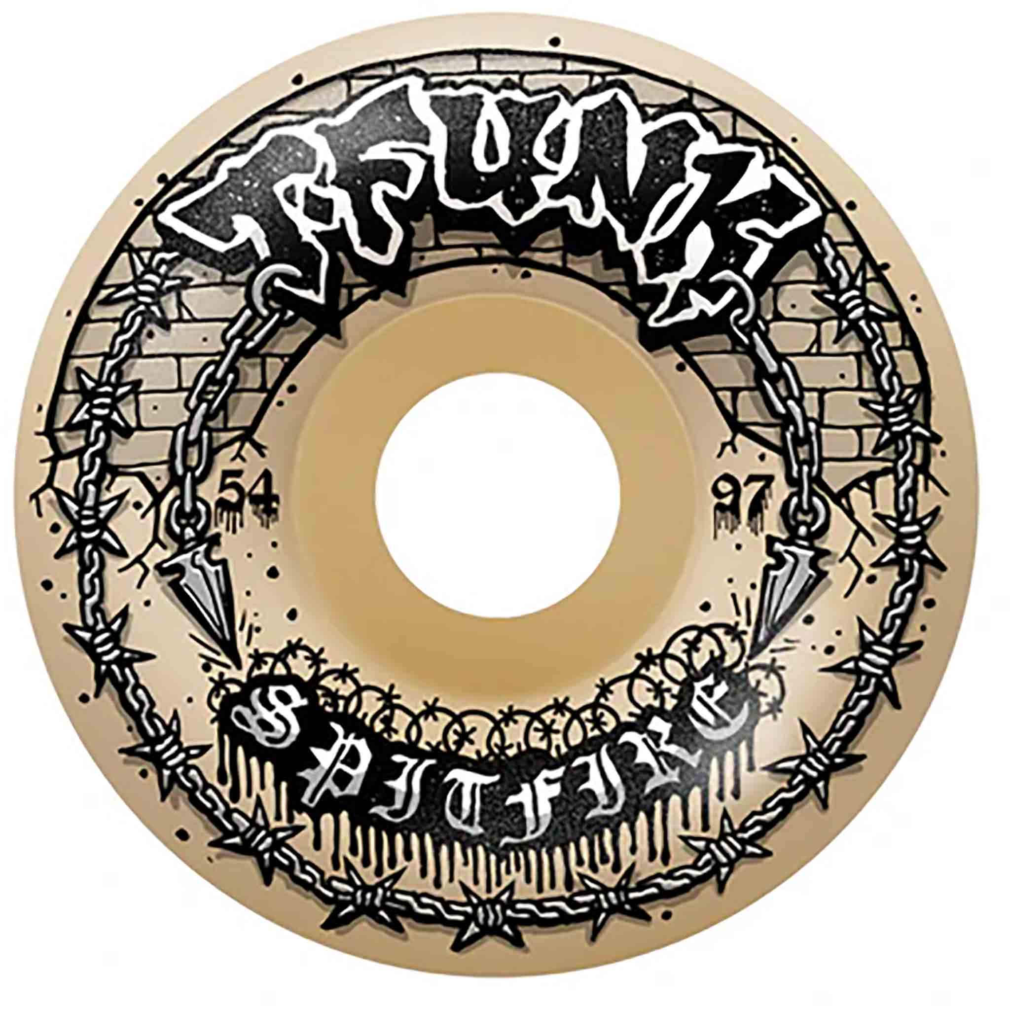 Spitfire F4 T-Funk Raw Radial Full 97D 54MM Skateboard Wheels Skateboard Wheels