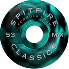 Spitfire F4 Team Floral Classic Skateboard Wheels Teal Black Swirl 99a 53mm Skateboard Wheels