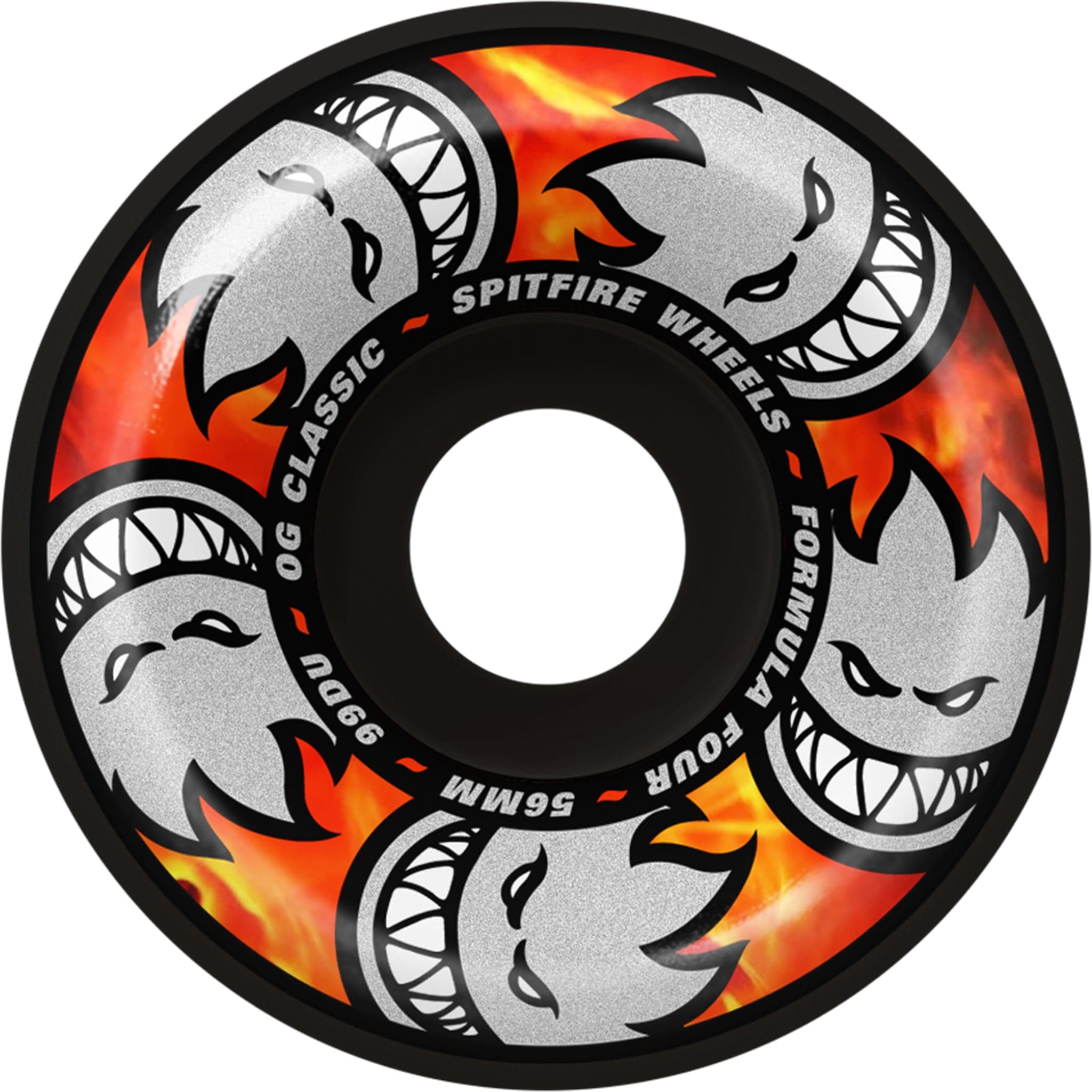 Spitfire F4 Team Multiball OG Classic Black Skateboard Wheels 99a 56mm Skateboard Wheels