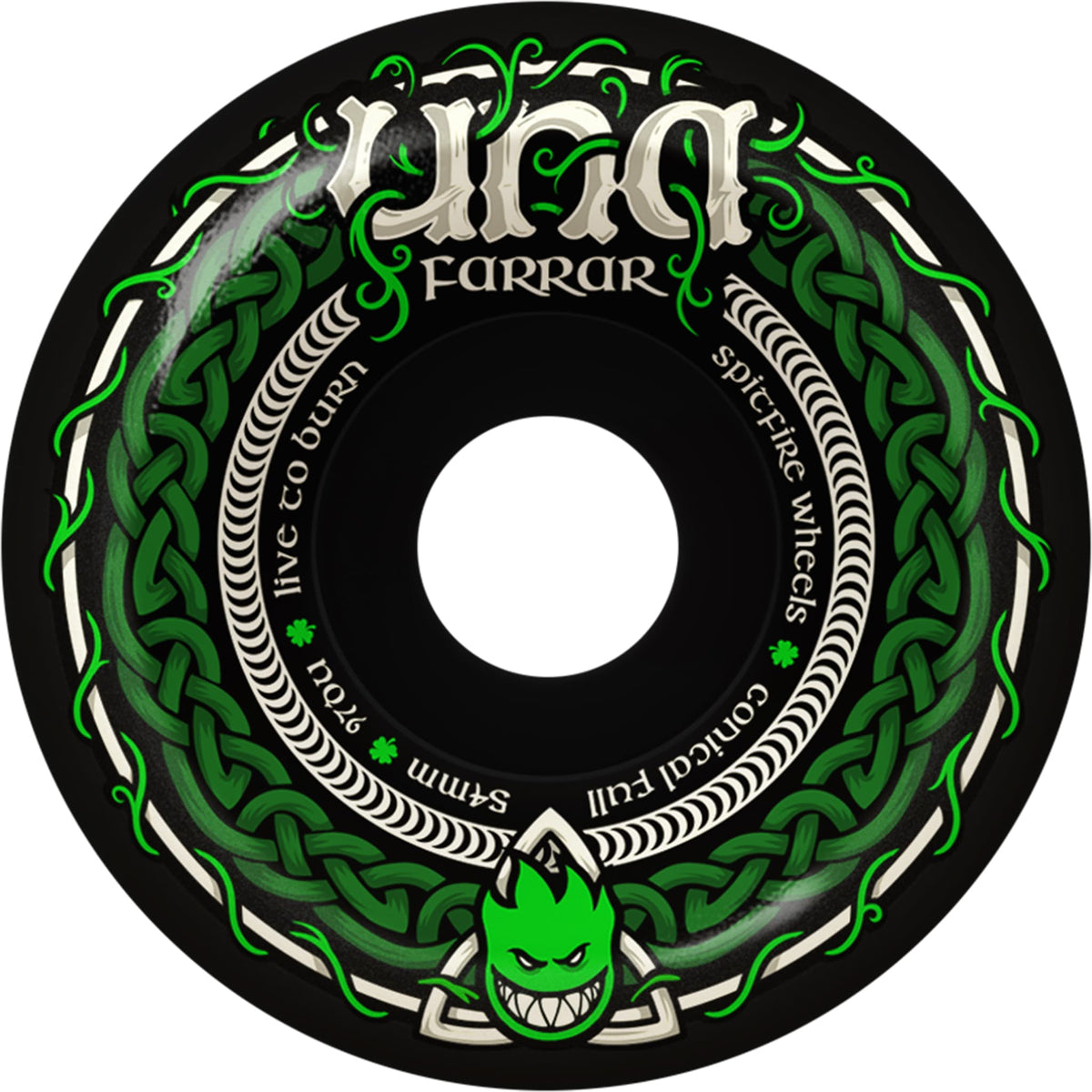 Spitfire Formula Four 97d Una Trinity Conical Full 54mm Skateboard Wheels Black Skateboard Wheels